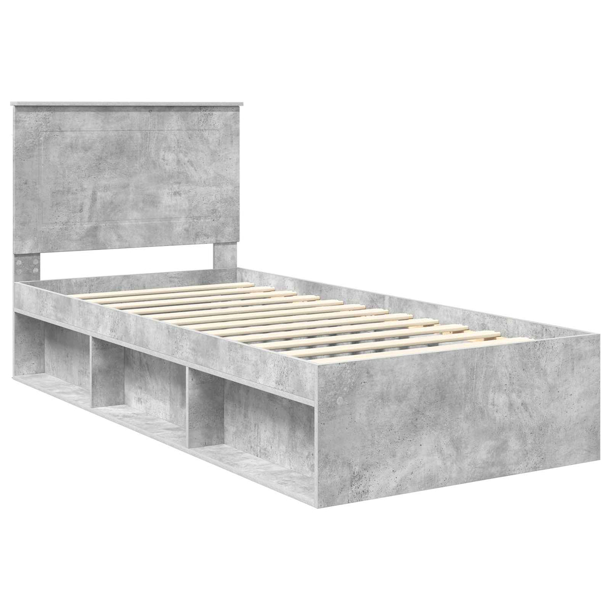 Krevetna konstrukcija s ladicama Betonska siva 100 x 200 cm