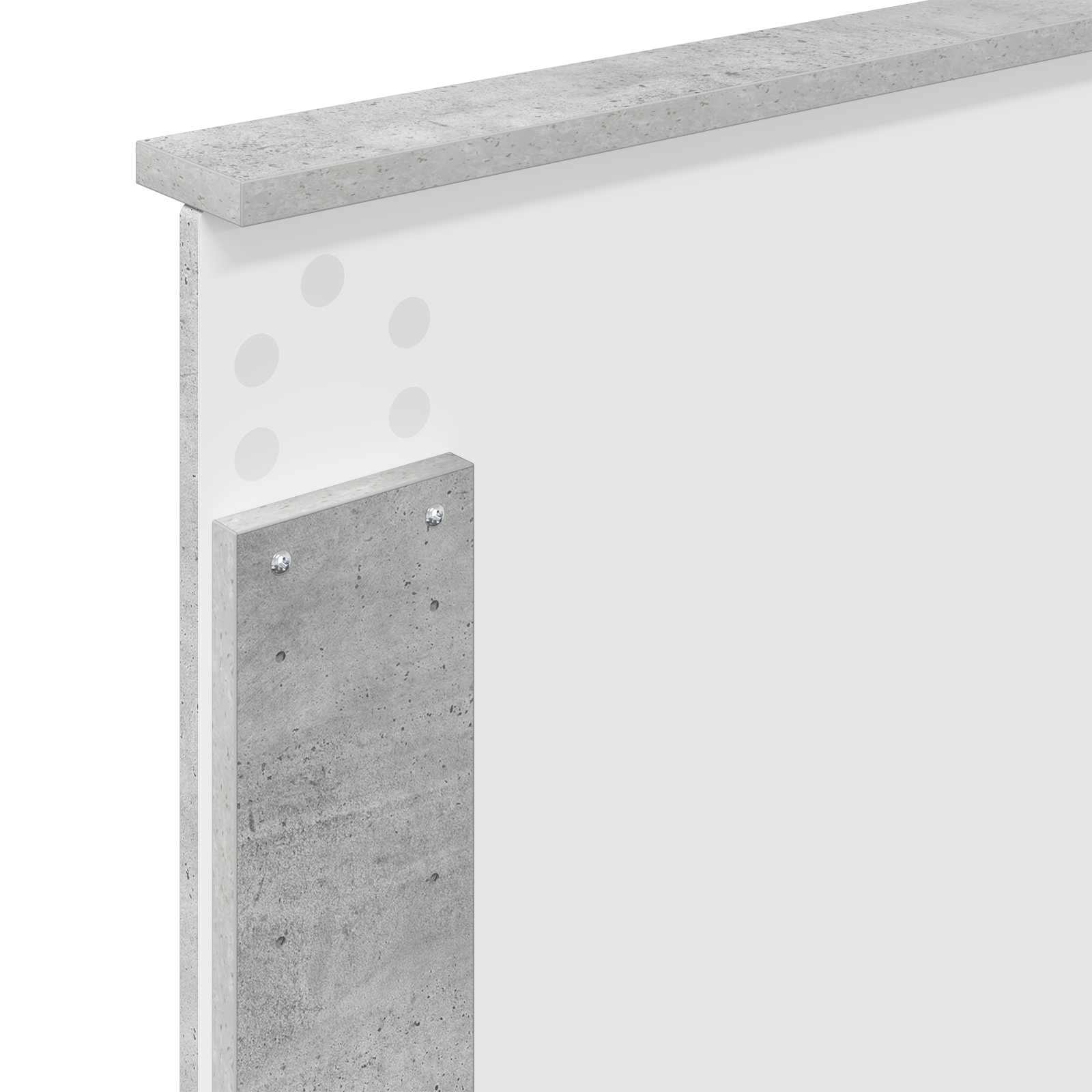 Krevetna konstrukcija Beton 90 x 200 cm Čvrsto borovo drvo