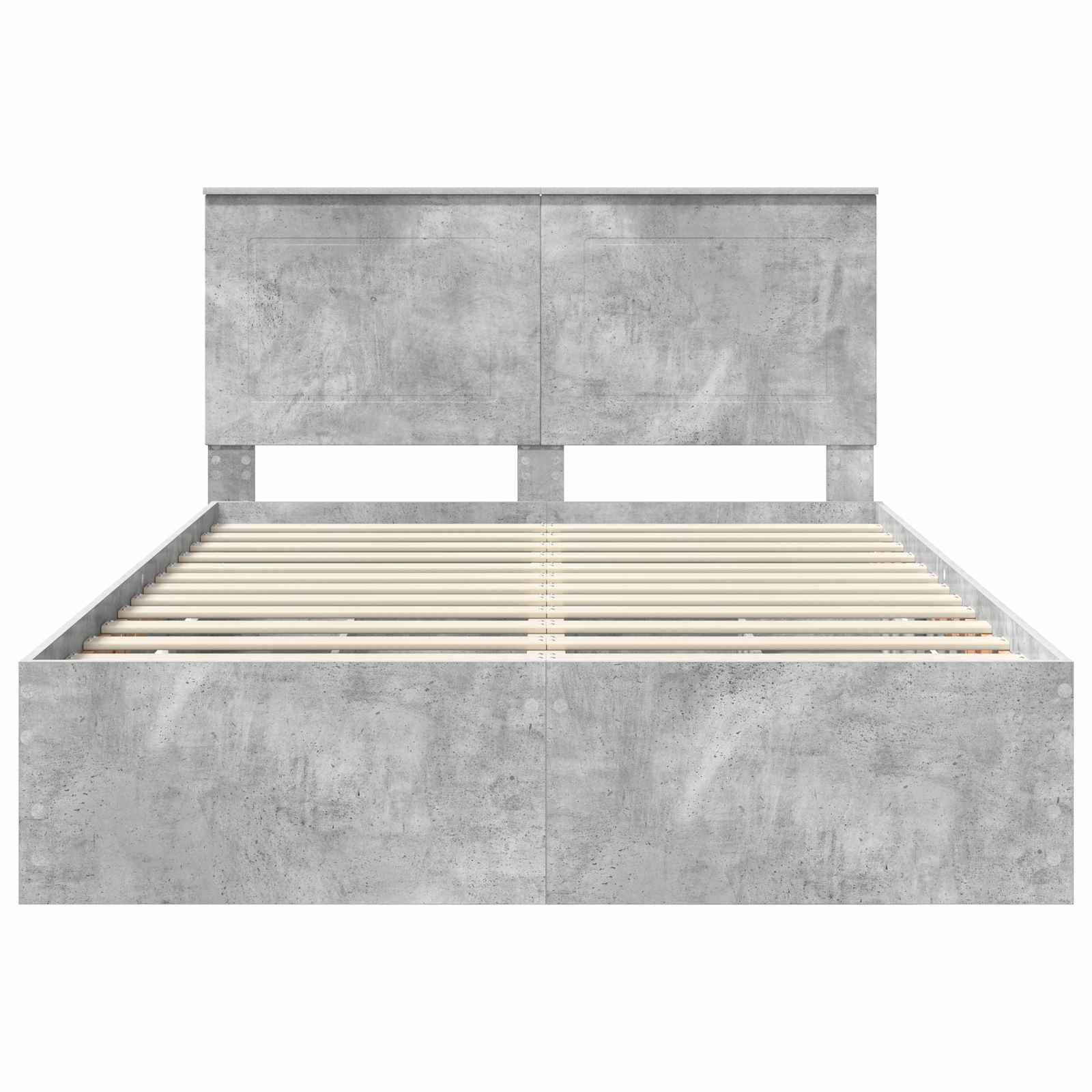 Krevetna konstrukcija s ladicama Betonski sivi 140 x 190 cm