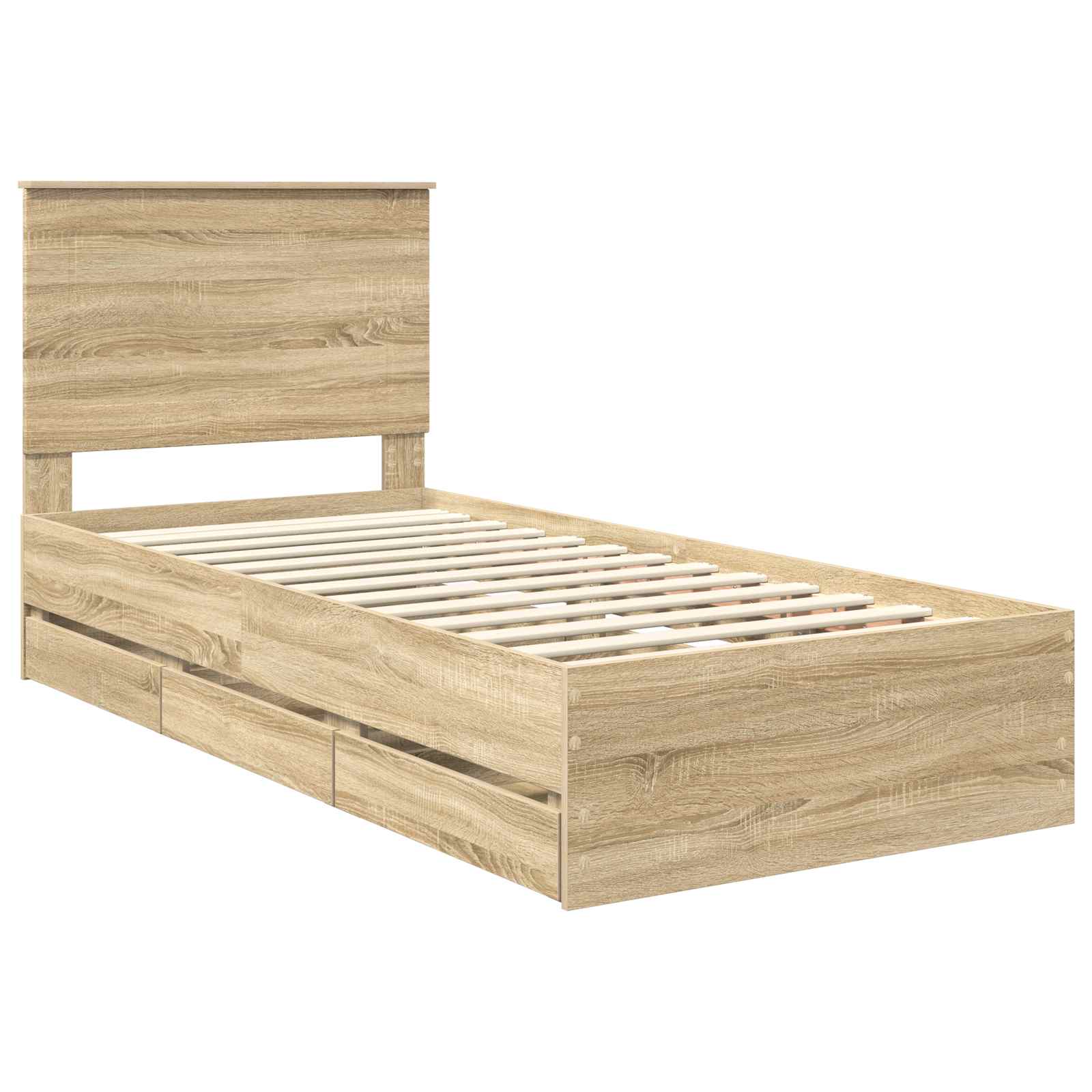 Krevetna konstrukcija s ladicama Sonoma hrast 100 x 200 cm