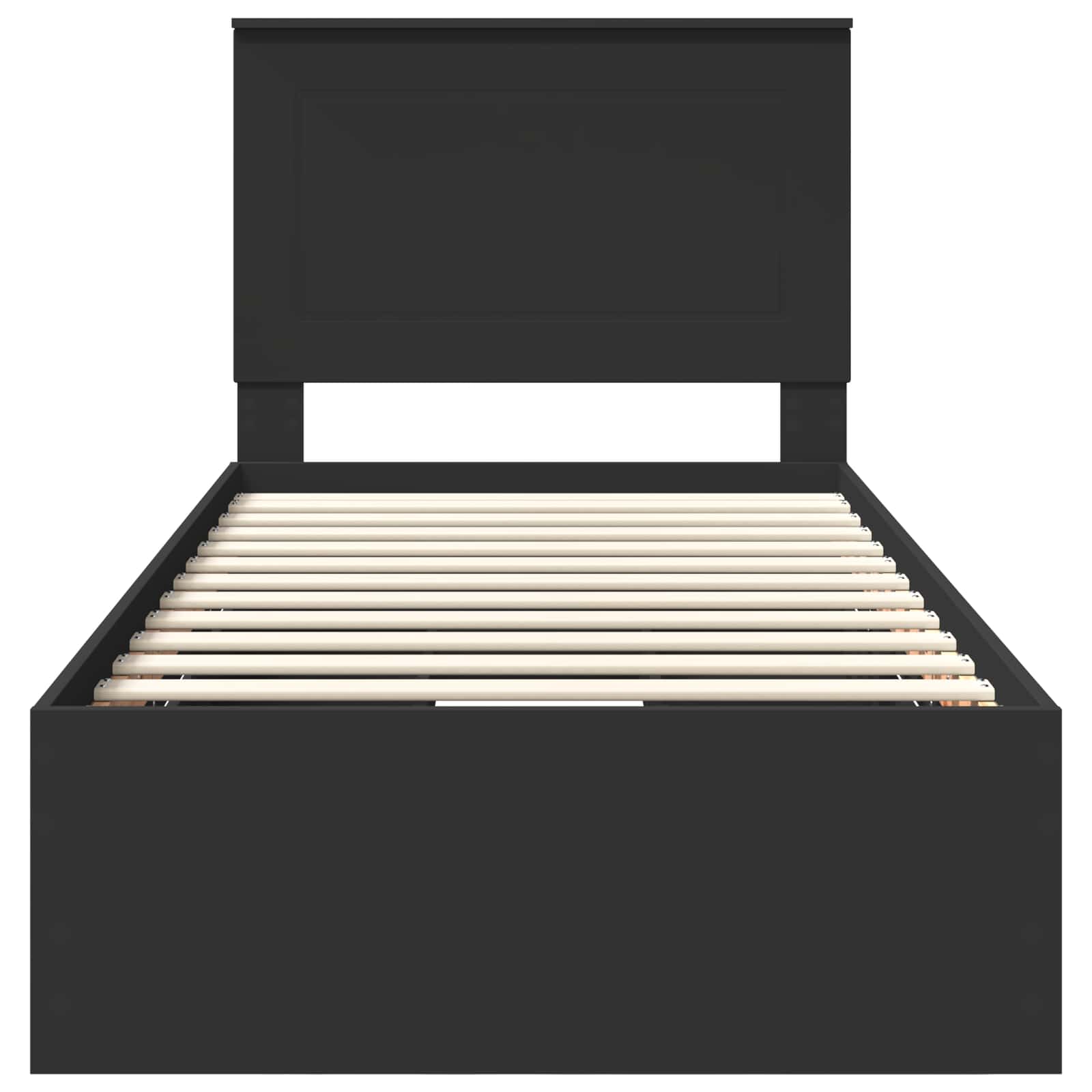 Krevetna konstrukcija Crna 90 x 190 cm Inženjersko Drvo
