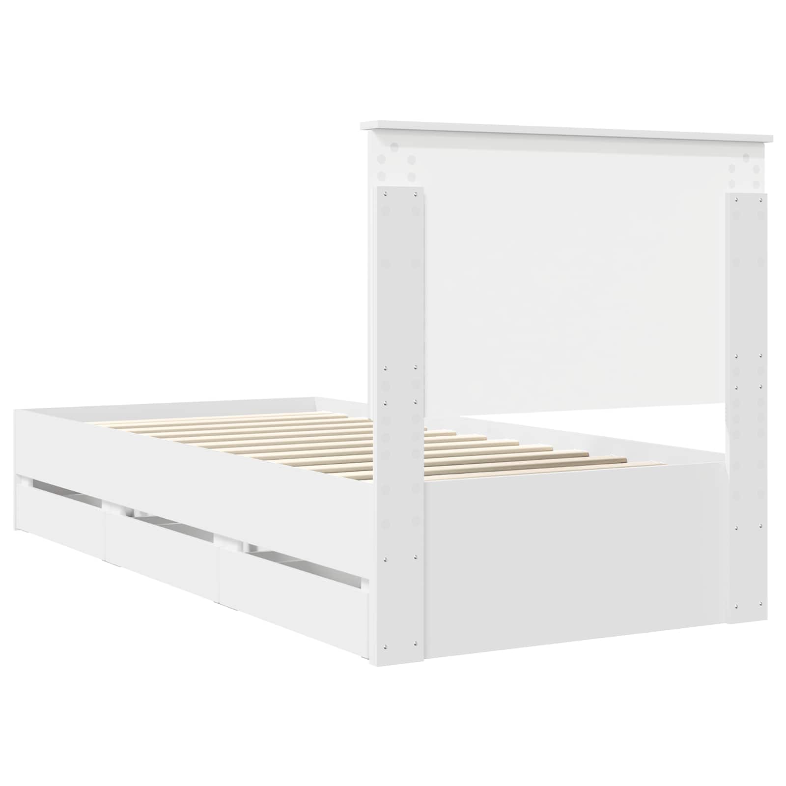 Krevetna konstrukcija Bijelo 90 x 200 cm Inženjersko Drvo