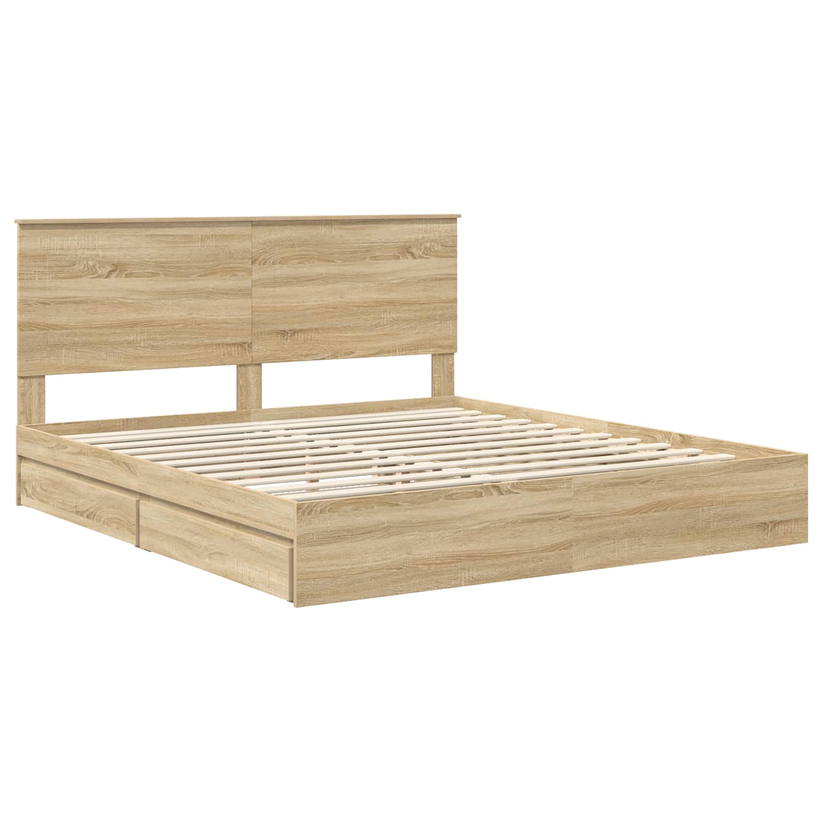 Krevet s od storage Sonoma hrast 180 x 200 cm Konstruirano drvo