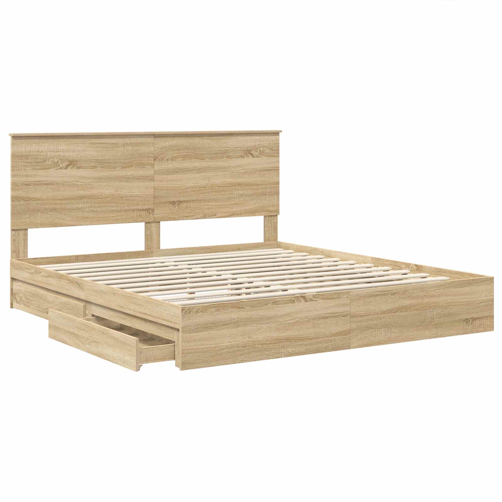 Krevet s od storage Sonoma hrast 180 x 200 cm Konstruirano drvo