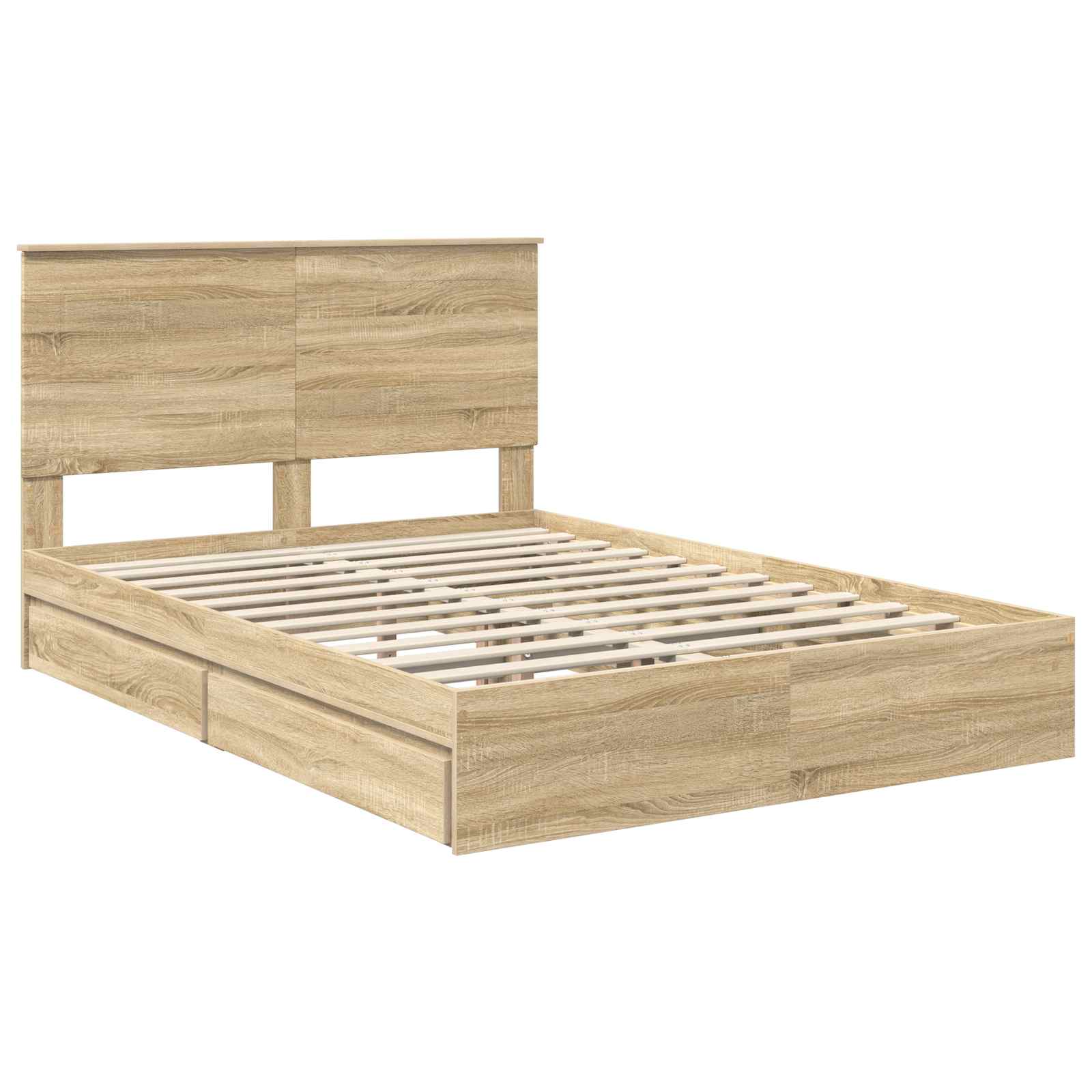 Krevet s od storage Sonoma hrast 150 x 200 cm Konstruirano drvo
