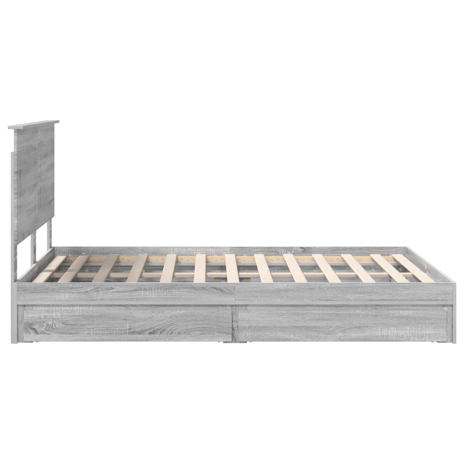 Krevet s od storage Siva Sonoma 150 x 200 cm Konstruirano drvo