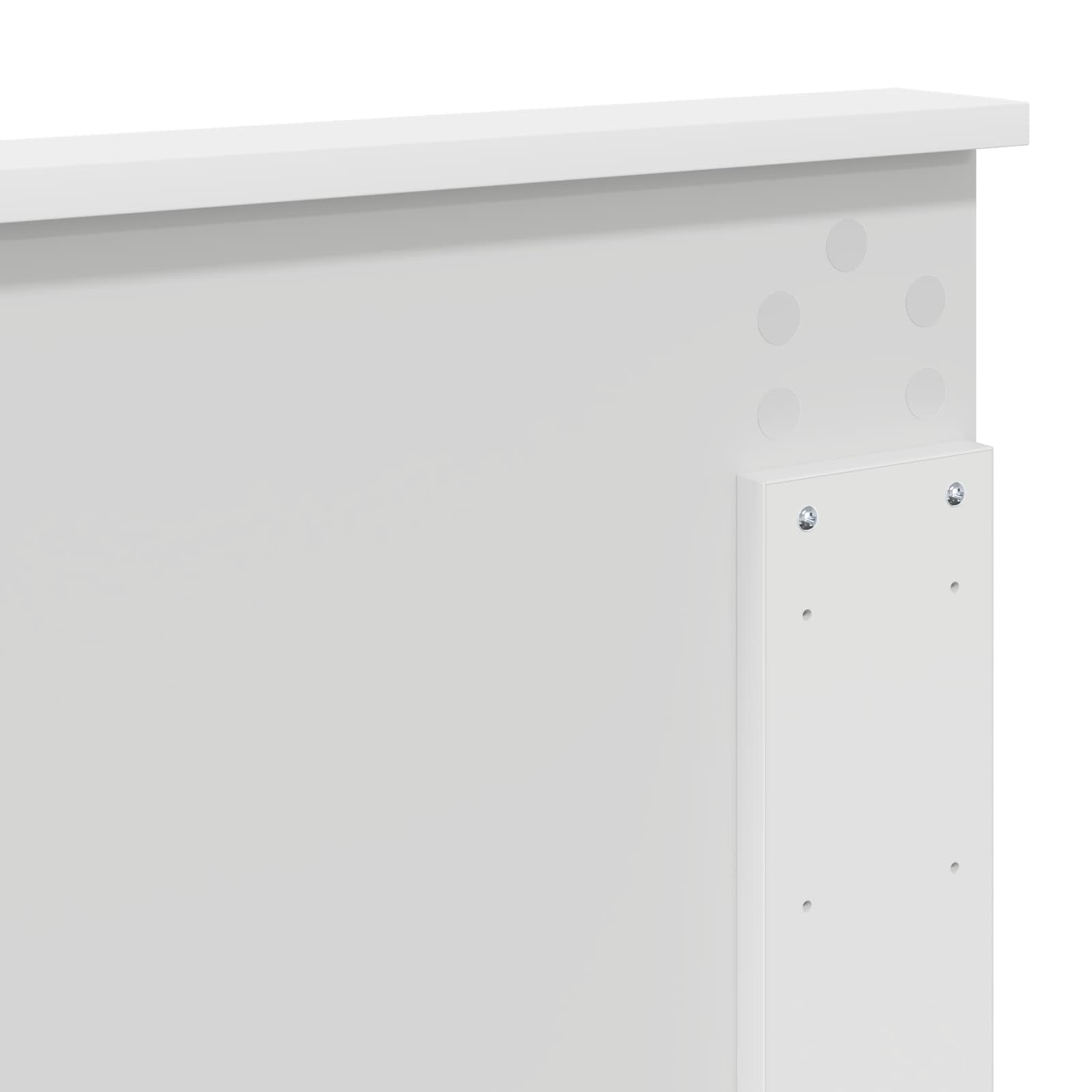 Krevet s od storage Bijelo 140 x 190 cm Konstruirano drvo
