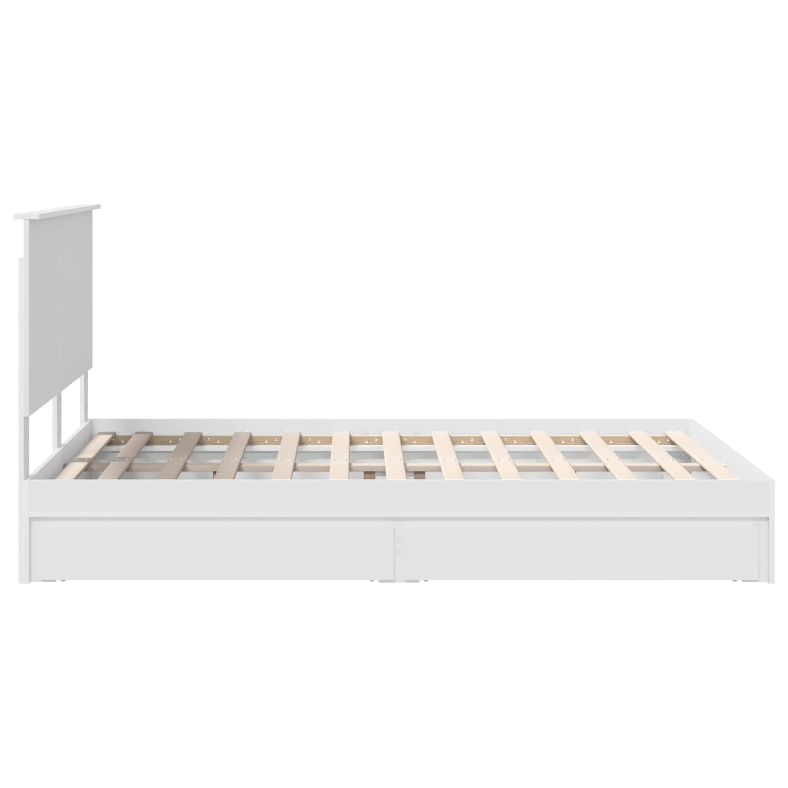 Krevet s od storage Bijelo 140 x 200 cm Konstruirano drvo