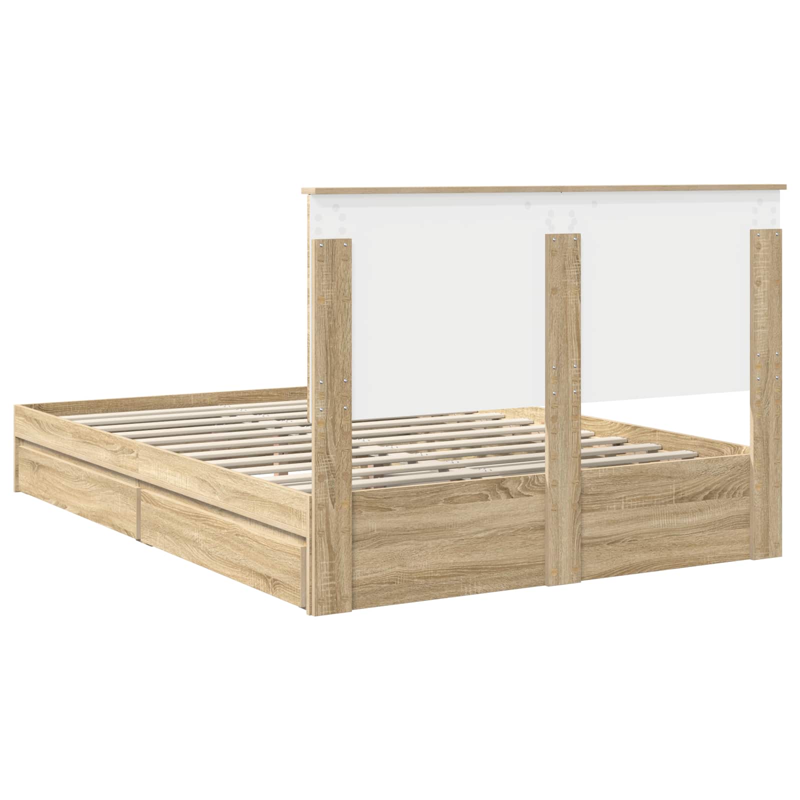 Krevet s od storage Sonoma hrast 140 x 200 cm Konstruirano drvo