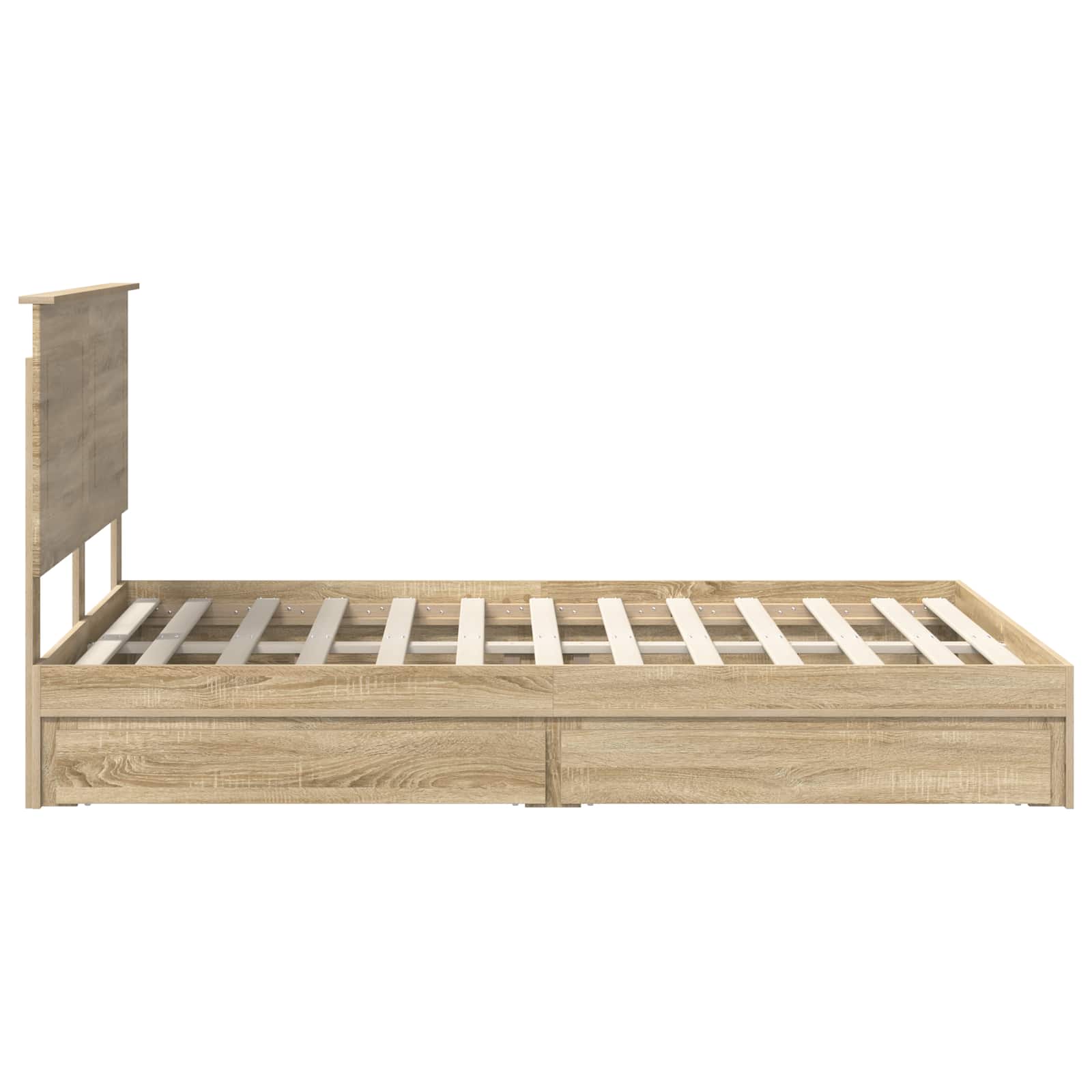 Krevet s od storage Sonoma hrast 140 x 200 cm Konstruirano drvo