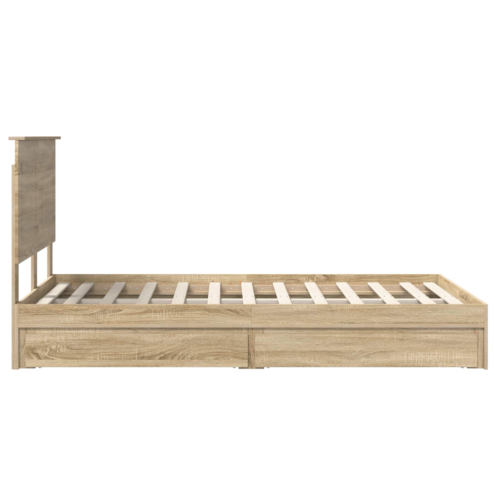 Krevet s od storage Sonoma hrast 120 x 200 cm Konstruirano drvo