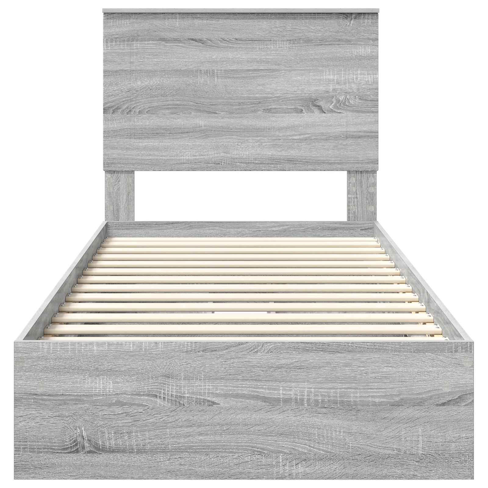 Krevet s od storage Siva Sonoma 100 x 200 cm Konstruirano drvo