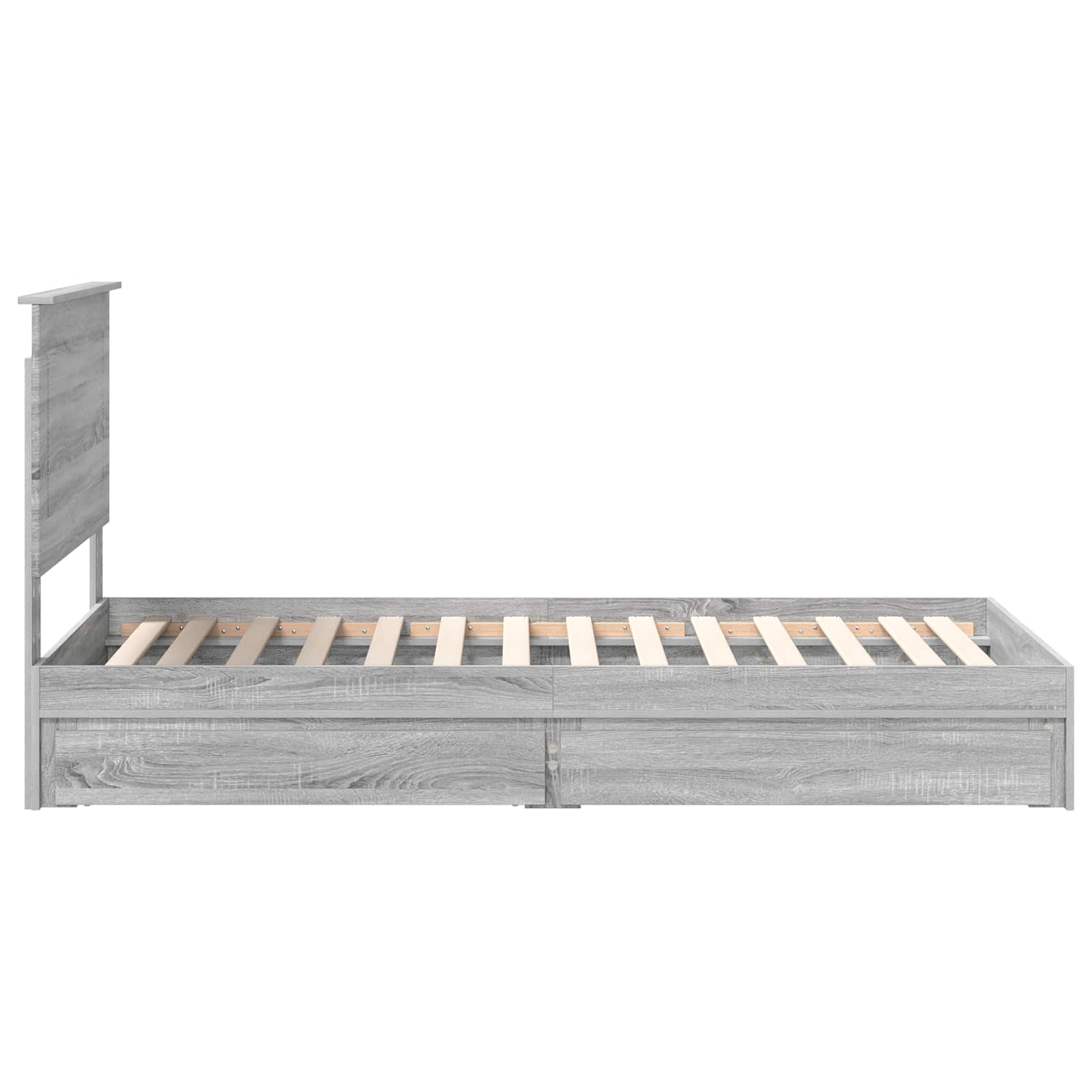 Krevet s od storage Siva Sonoma 100 x 200 cm Konstruirano drvo