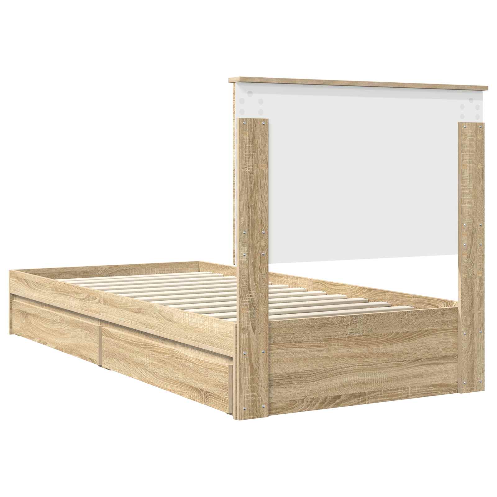 Krevet s od storage Sonoma hrast 90 x 190 cm Konstruirano drvo