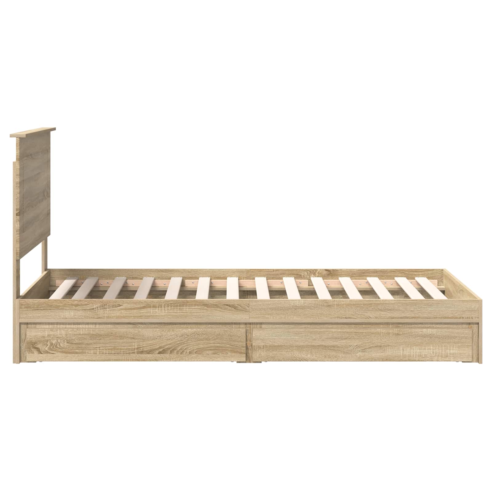Krevet s od storage Sonoma hrast 90 x 190 cm Konstruirano drvo