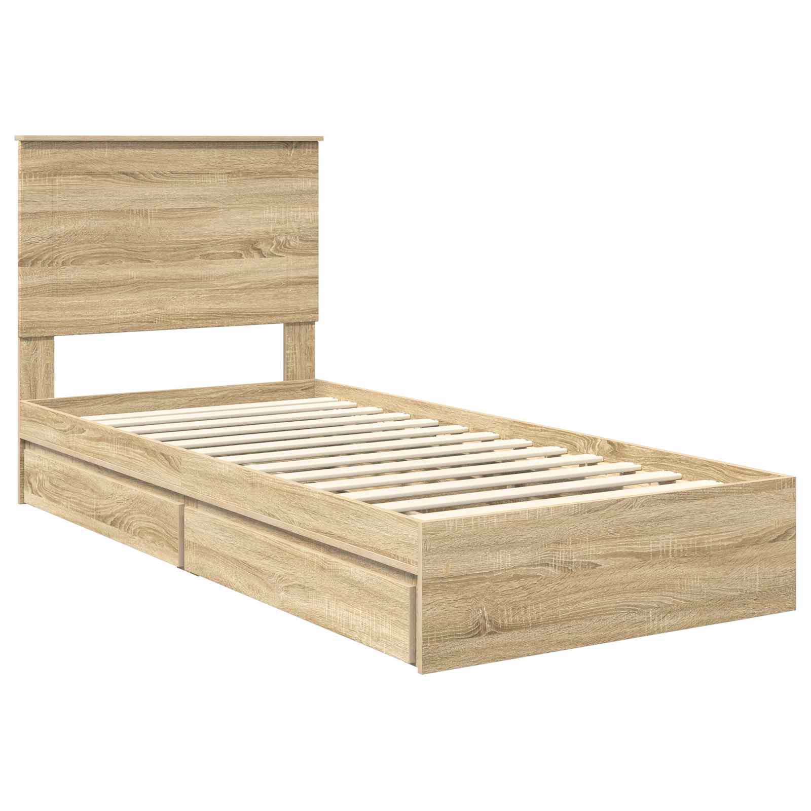 Krevet s od storage Sonoma hrast 75 x 190 cm Konstruirano drvo