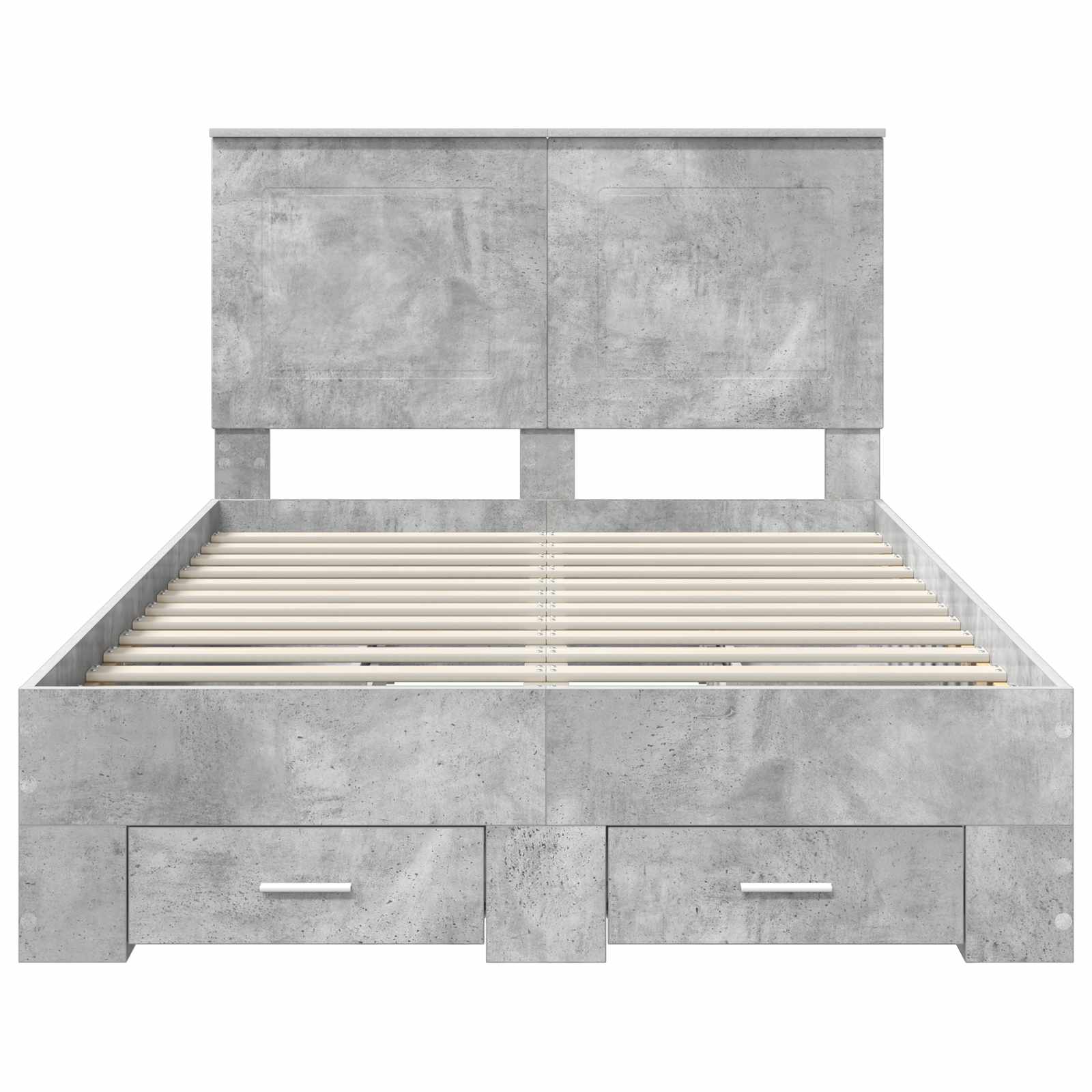 Krevetna konstrukcija s ladicama Betonski sivi 135 x 190 cm