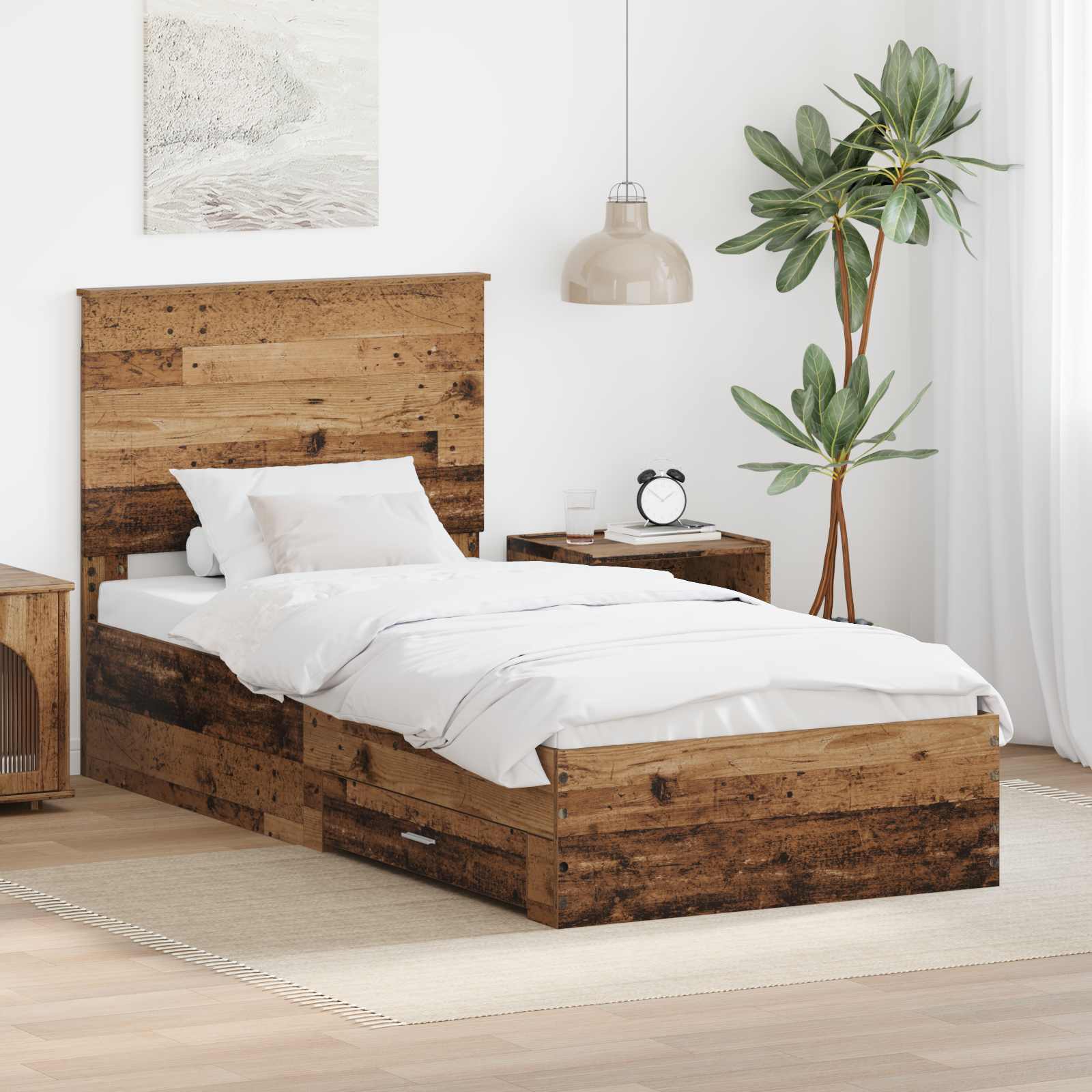 Krevetna konstrukcija Staro drvo 100 x 200 cm Konstruirano drvo