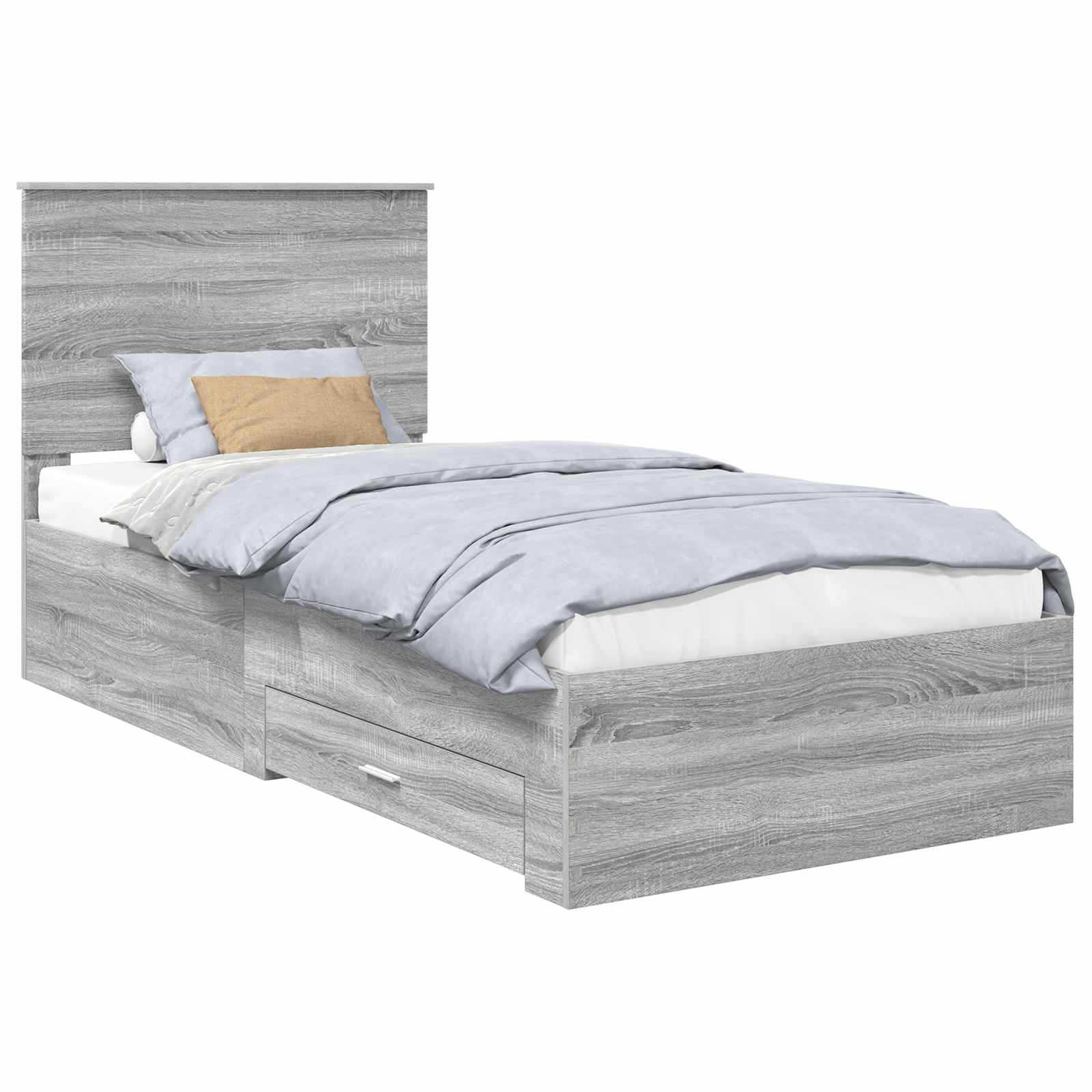 Krevetna konstrukcija Siva Sonoma 90 x 200 cm Konstruirano drvo