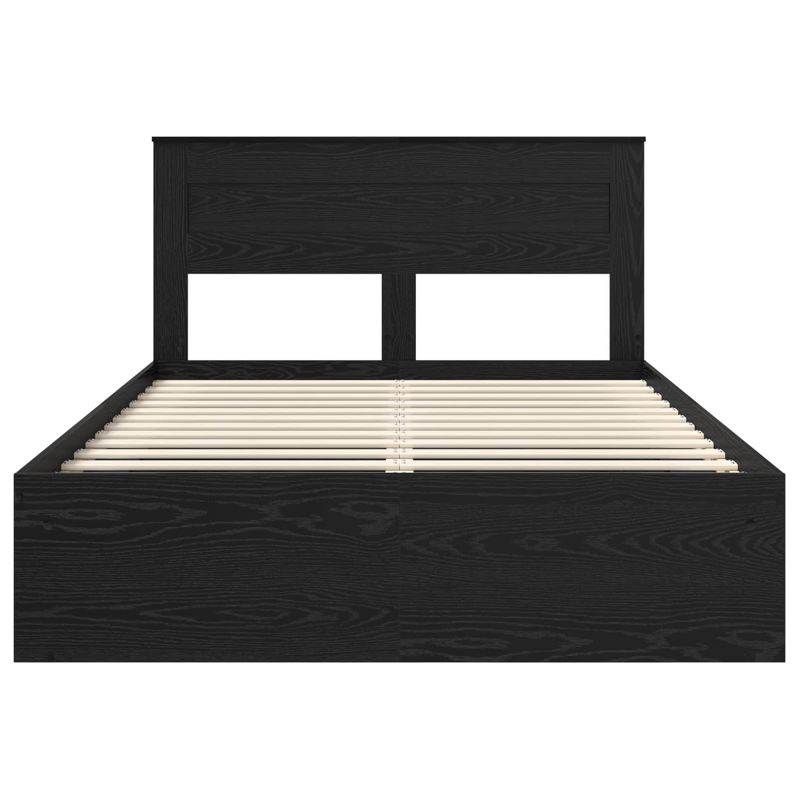 Krevetna konstrukcija Crna 150 x 200 cm Čvrsto borovo drvo