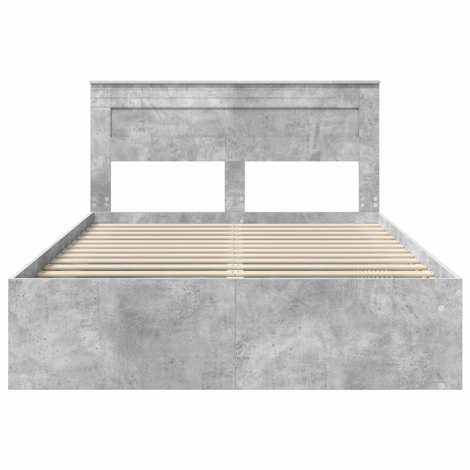 Krevetna konstrukcija Beton 140 x 190 cm Čvrsto borovo drvo