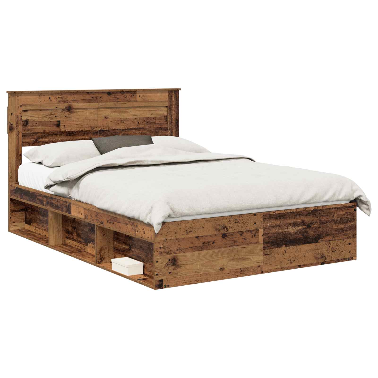 Krevetna konstrukcija s uzglavljem Staro drvo 140 x 190 cm