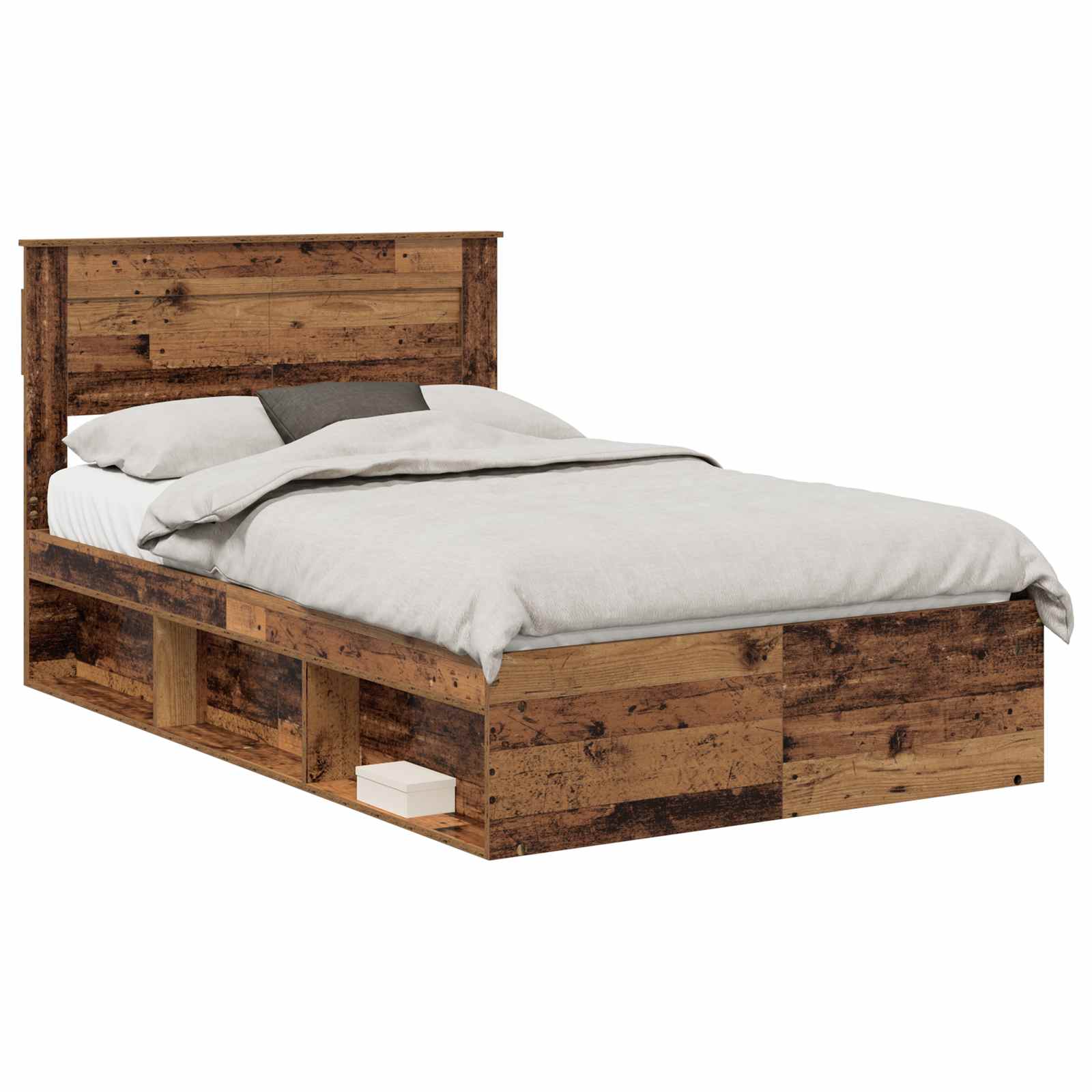Krevetna konstrukcija s uzglavljem Staro drvo 135 x 190 cm