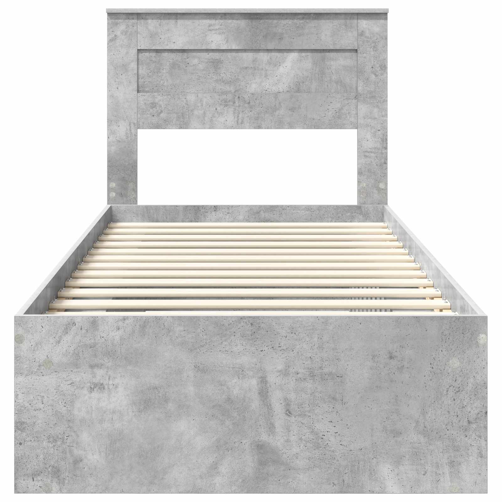 Krevetna konstrukcija Beton 90 x 200 cm Čvrsto borovo drvo