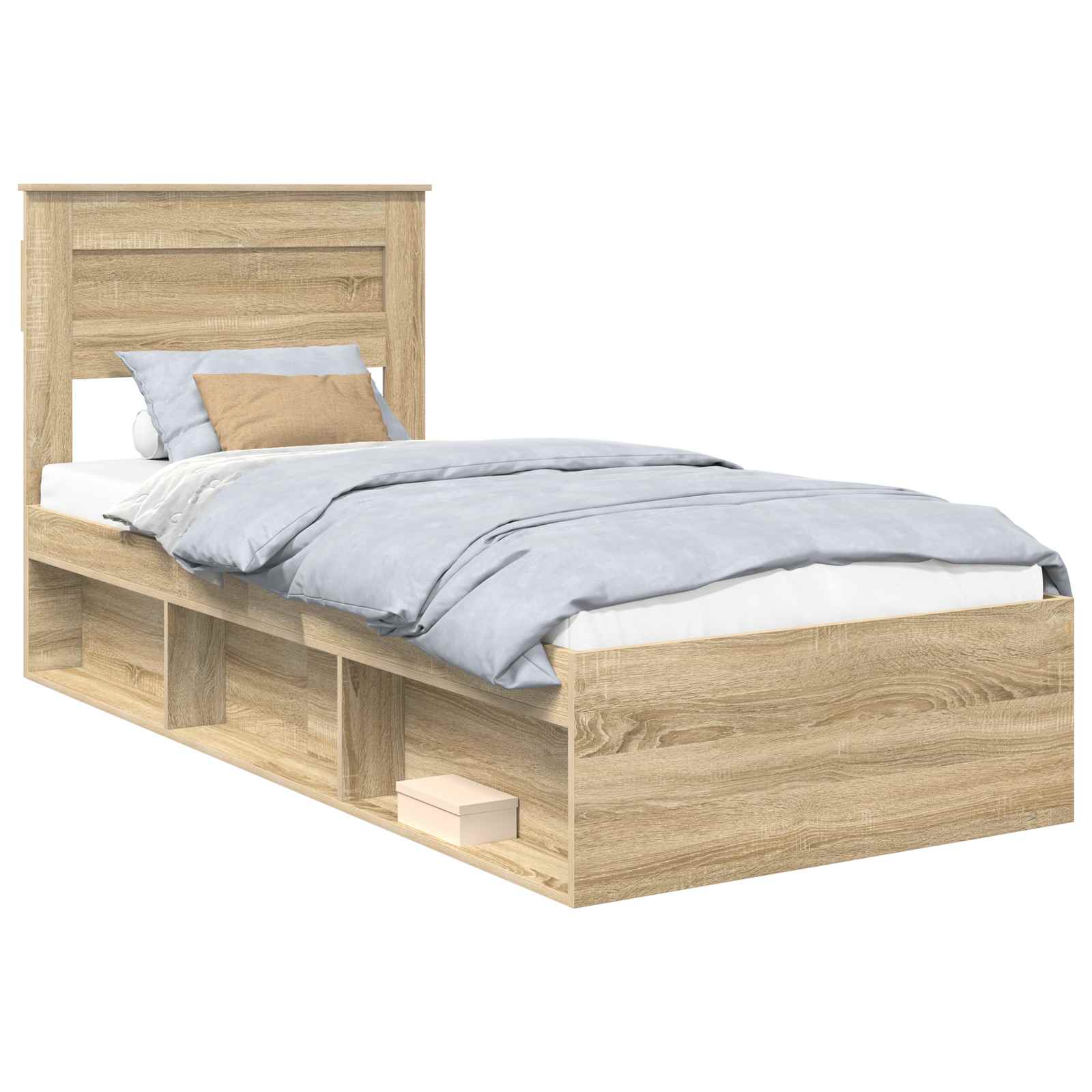 Krevetna konstrukcija s uzglavljem Sonoma hrast 75 x 190 cm