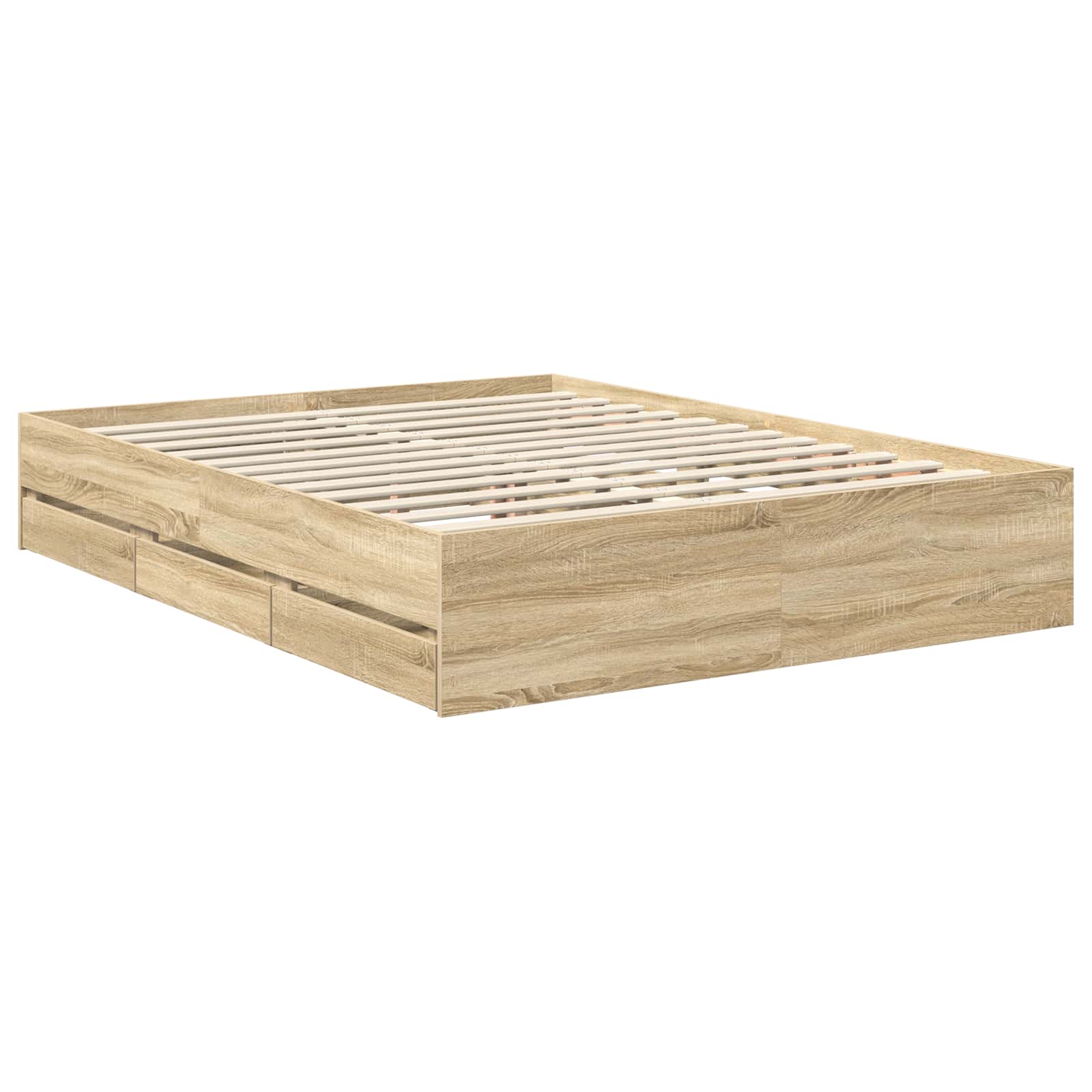 Krevetna konstrukcija s ladicama Sonoma hrast 150 x 200 cm