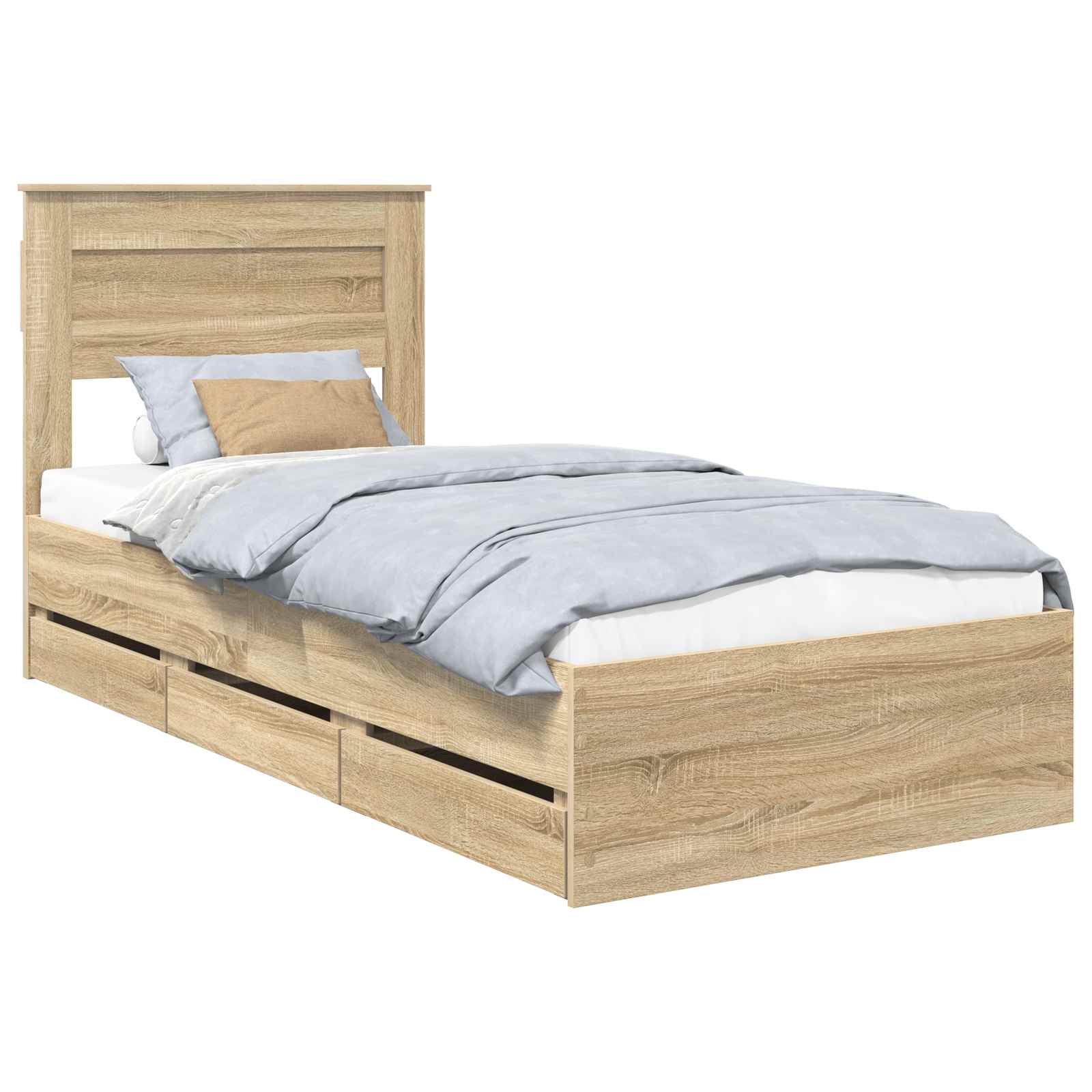 Krevetna konstrukcija s ladicama Sonoma hrast 100 x 200 cm