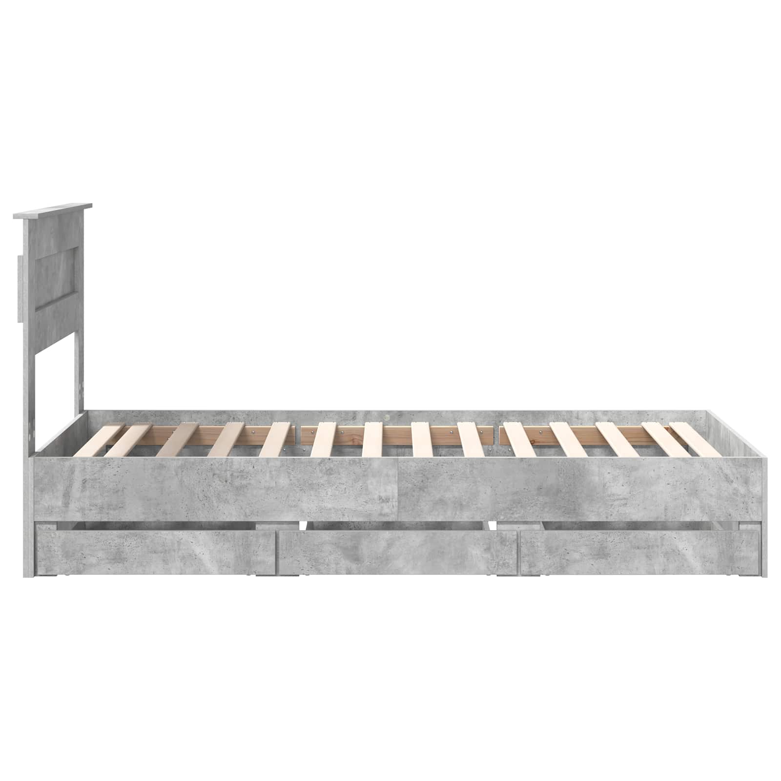 Krevetna konstrukcija s ladicama Betonski sivi 90 x 200 cm