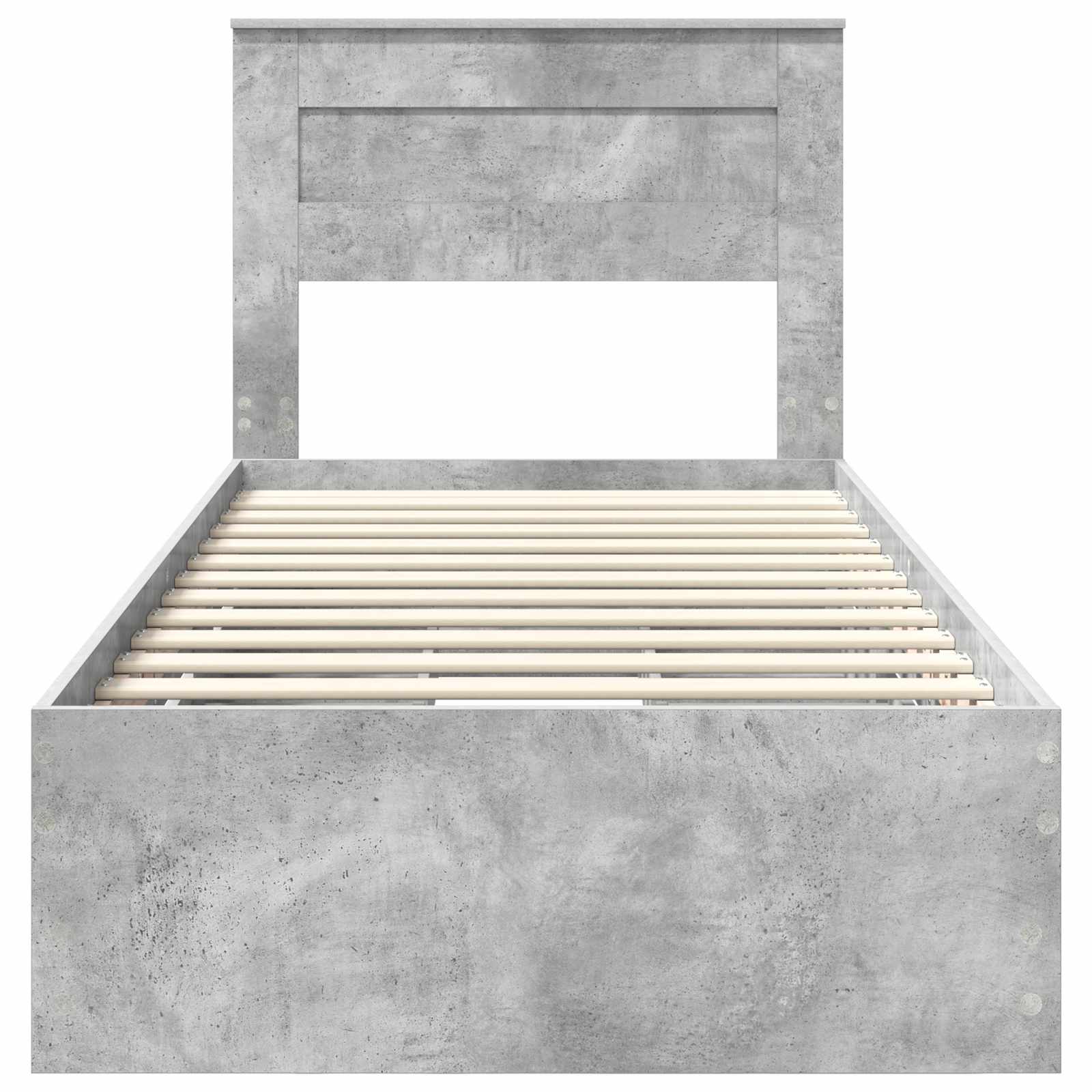 Krevetna konstrukcija s ladicama Betonski sivi 75 x 190 cm