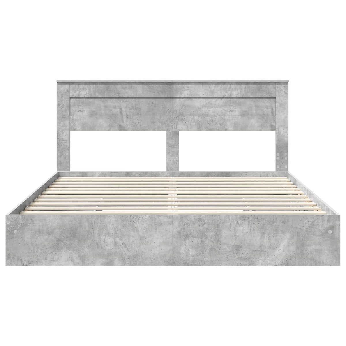 Krevet s od storage s ladicama Betonski sivi 200 x 200 cm