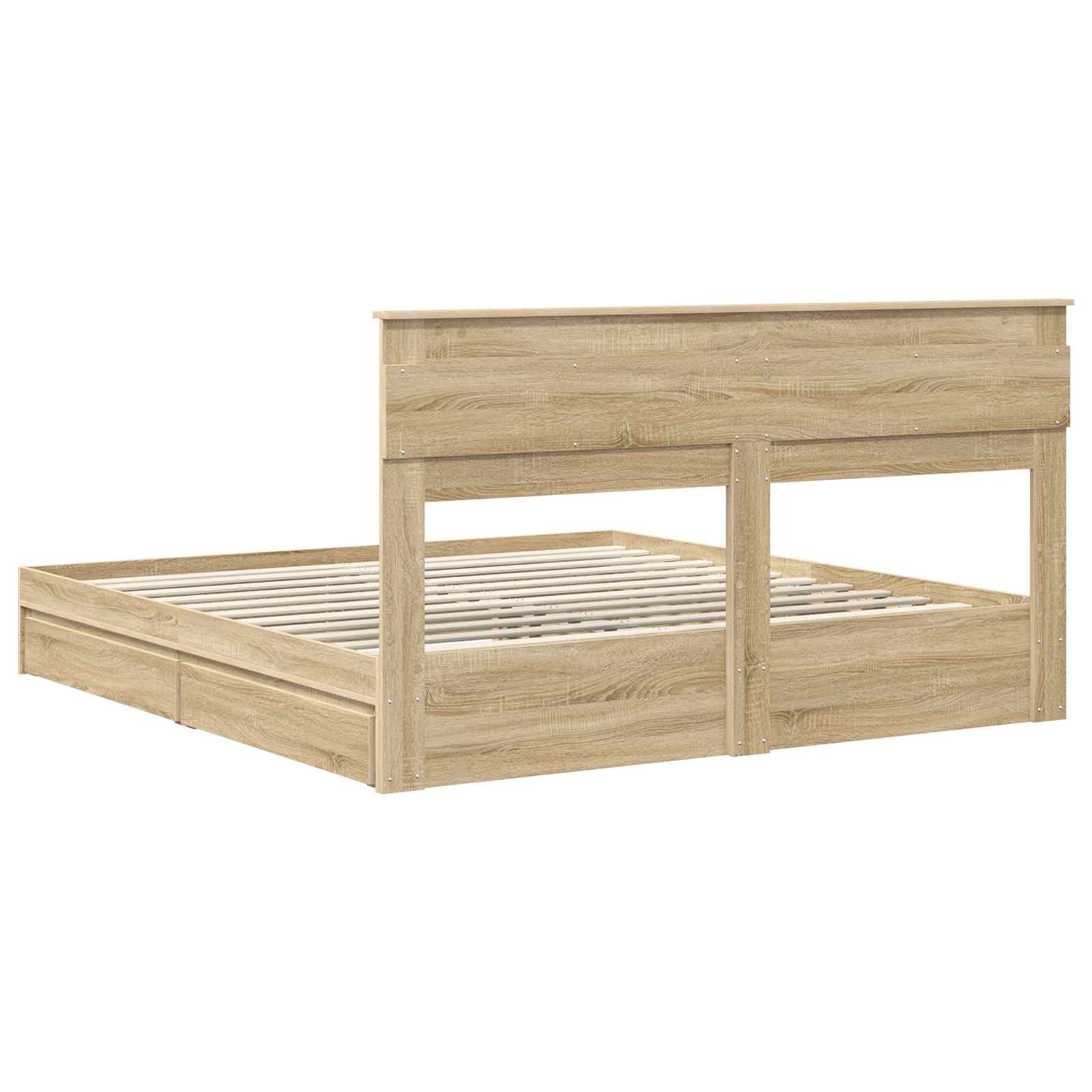 Krevet s od storage Sonoma hrast 180 x 200 cm Konstruirano drvo
