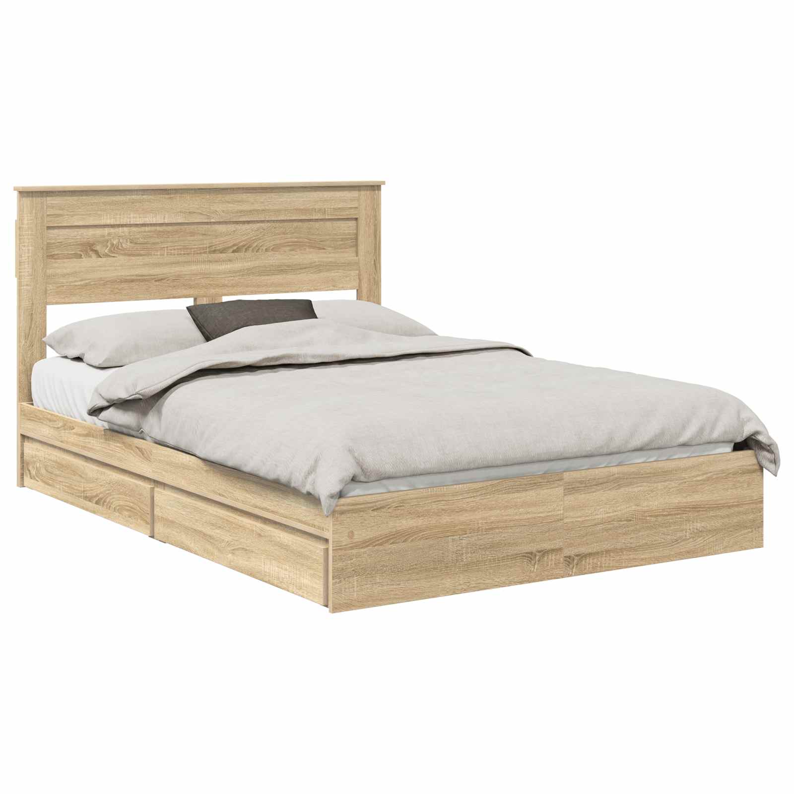 Krevet s od storage Sonoma hrast 140 x 190 cm Konstruirano drvo