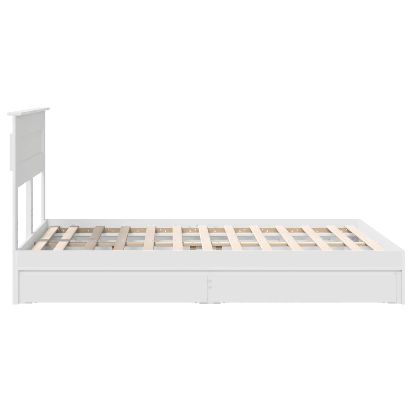 Krevet s od storage Bijelo 140 x 200 cm Konstruirano drvo