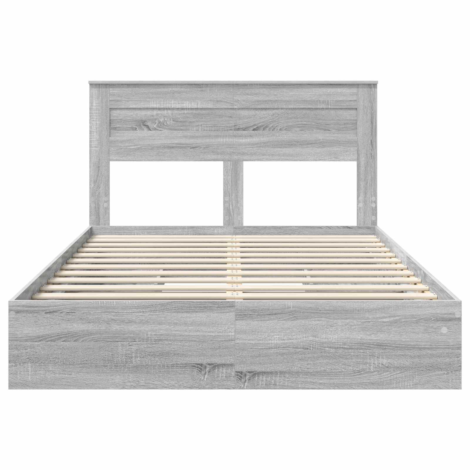 Krevet s od storage Siva Sonoma 140 x 200 cm Konstruirano drvo