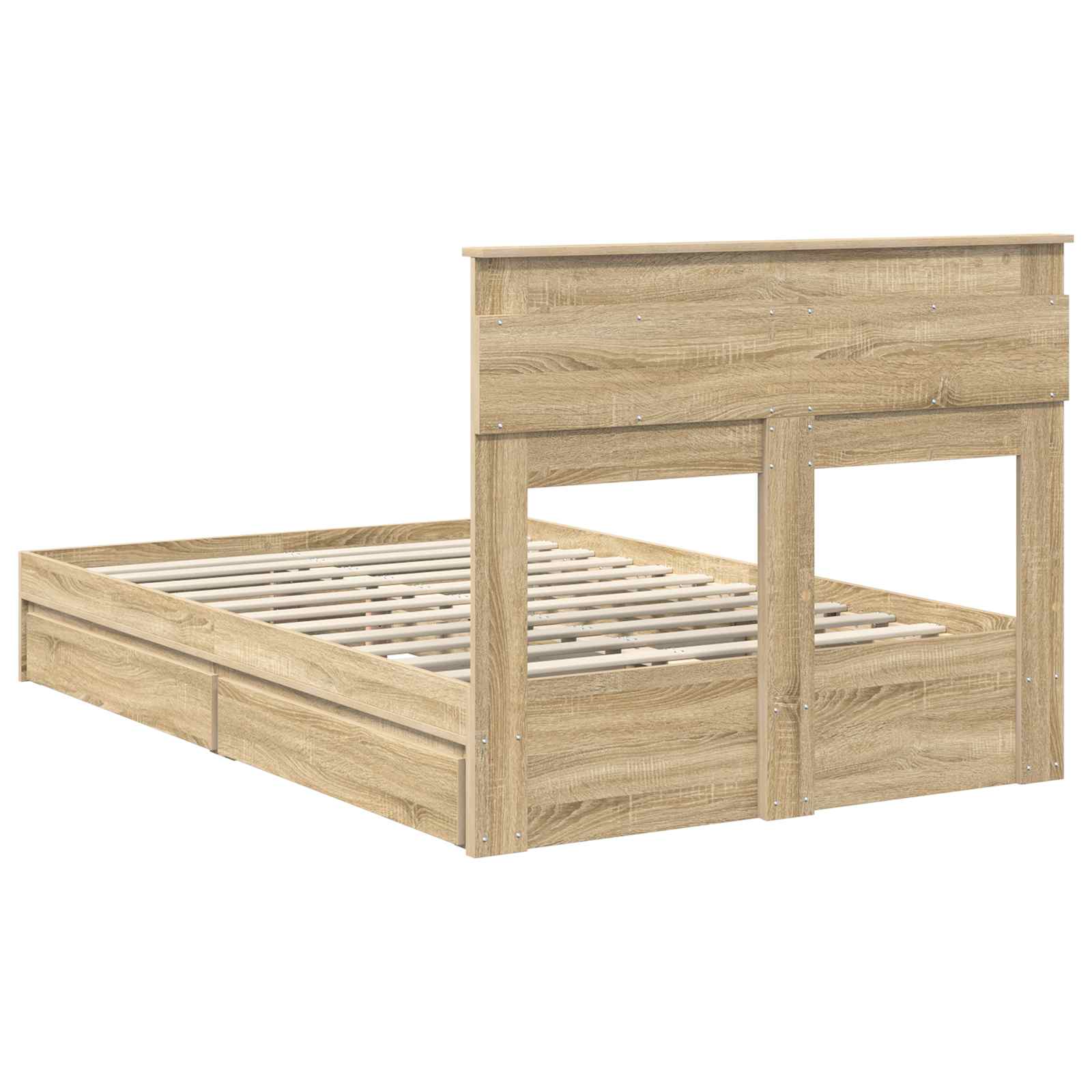 Krevet s od storage Sonoma hrast 120 x 200 cm Konstruirano drvo