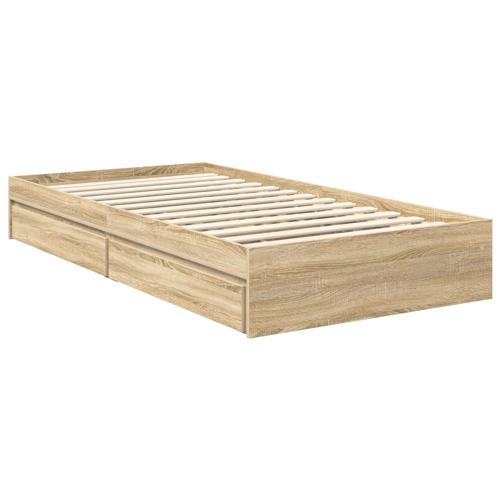 Krevet s od storage Sonoma hrast 90 x 190 cm Konstruirano drvo