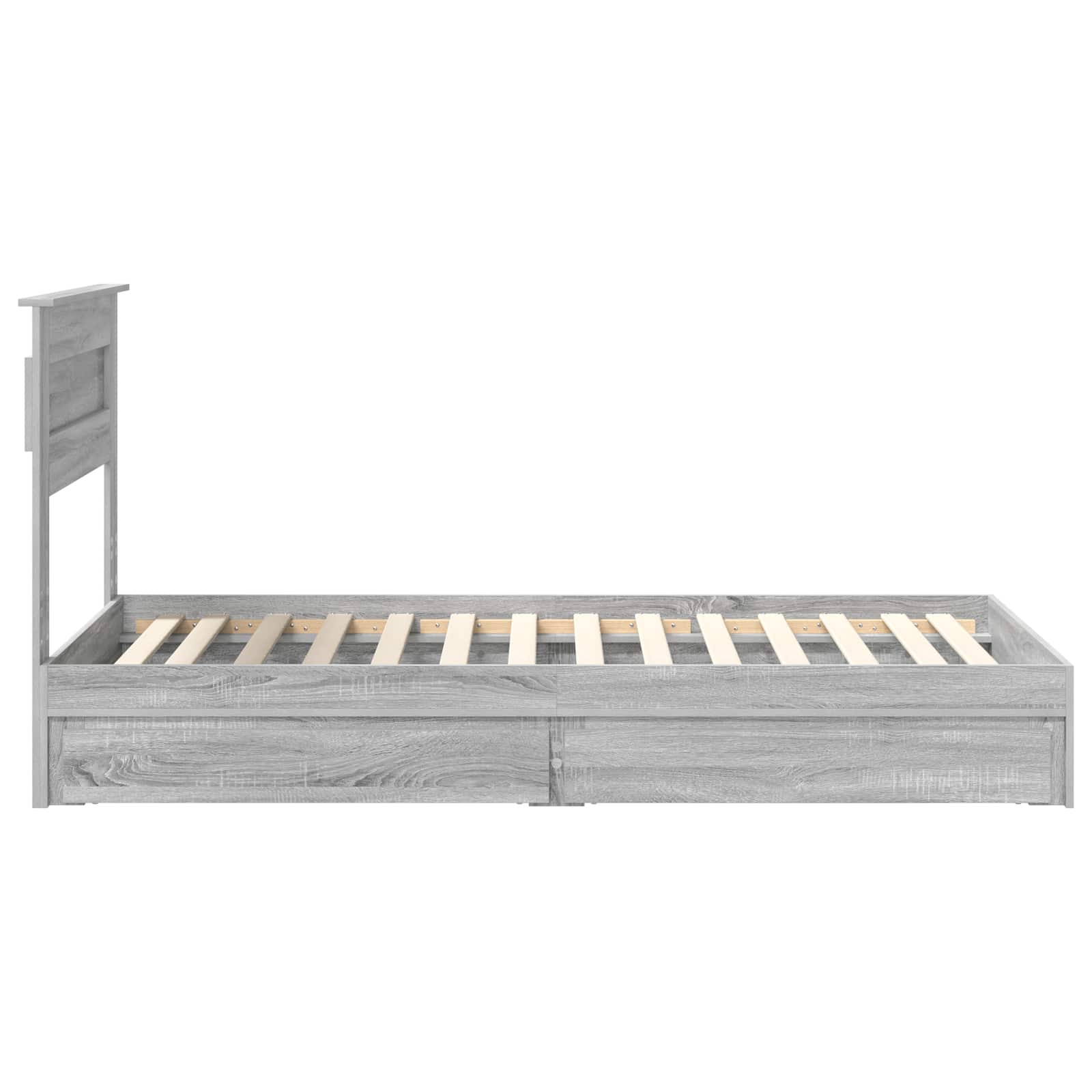 Krevet s od storage Siva Sonoma 90 x 190 cm Konstruirano drvo