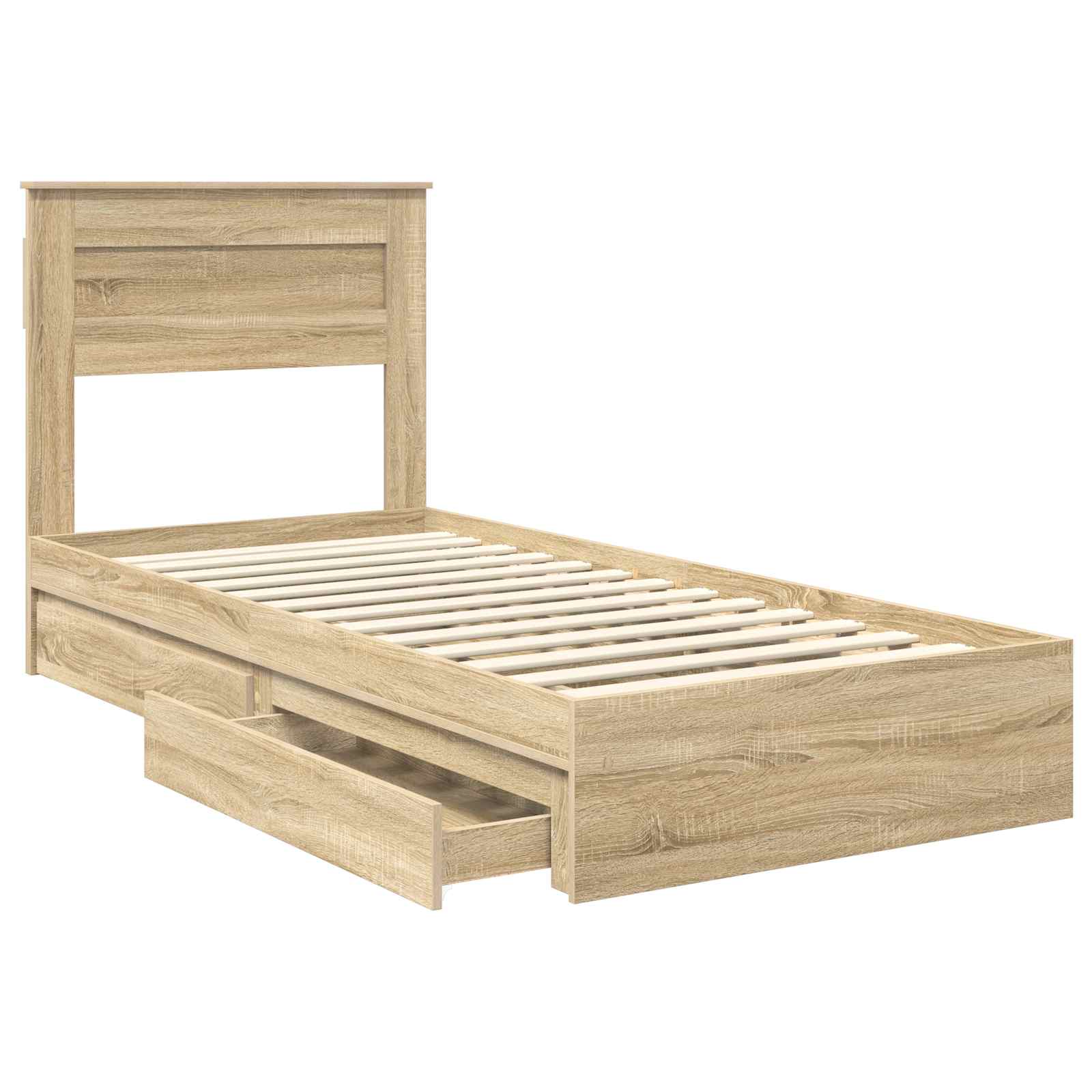 Krevet s od storage Sonoma hrast 75 x 190 cm Konstruirano drvo