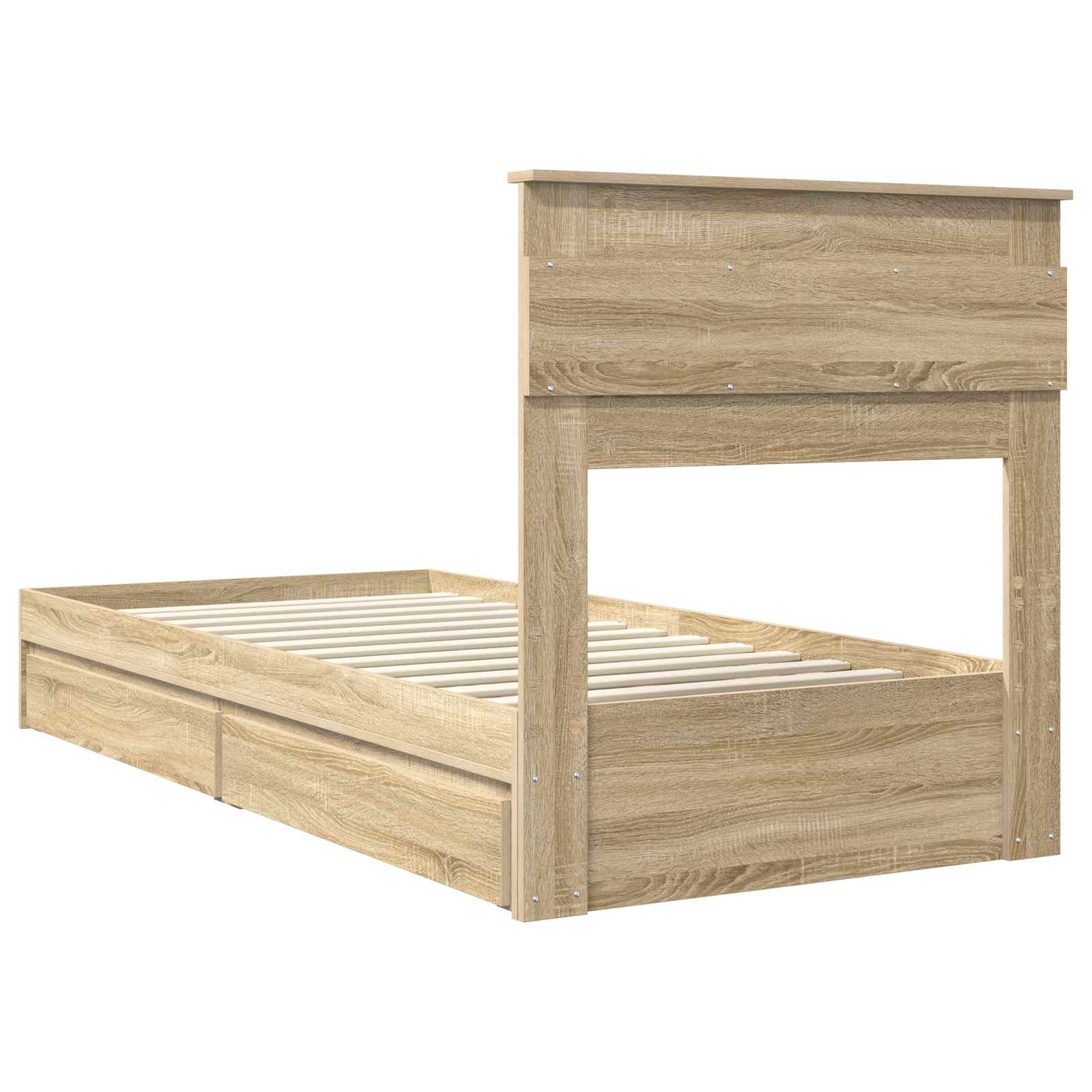 Krevet s od storage Sonoma hrast 75 x 190 cm Konstruirano drvo