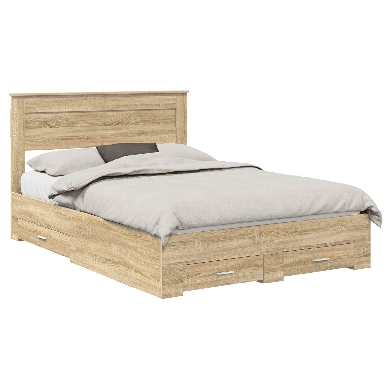 Krevetna konstrukcija s ladicama Sonoma hrast 150 x 200 cm