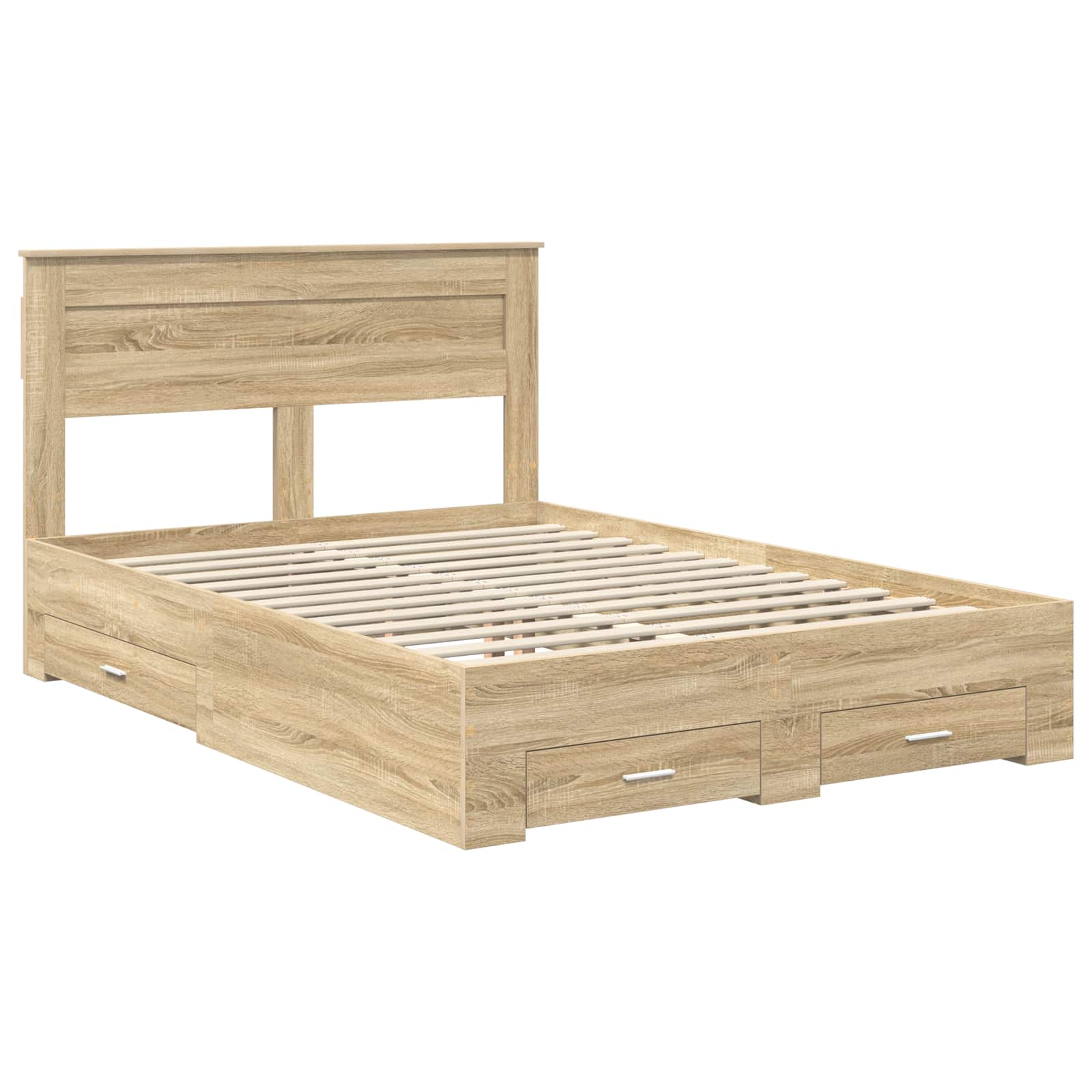 Krevetna konstrukcija s ladicama Sonoma hrast 150 x 200 cm
