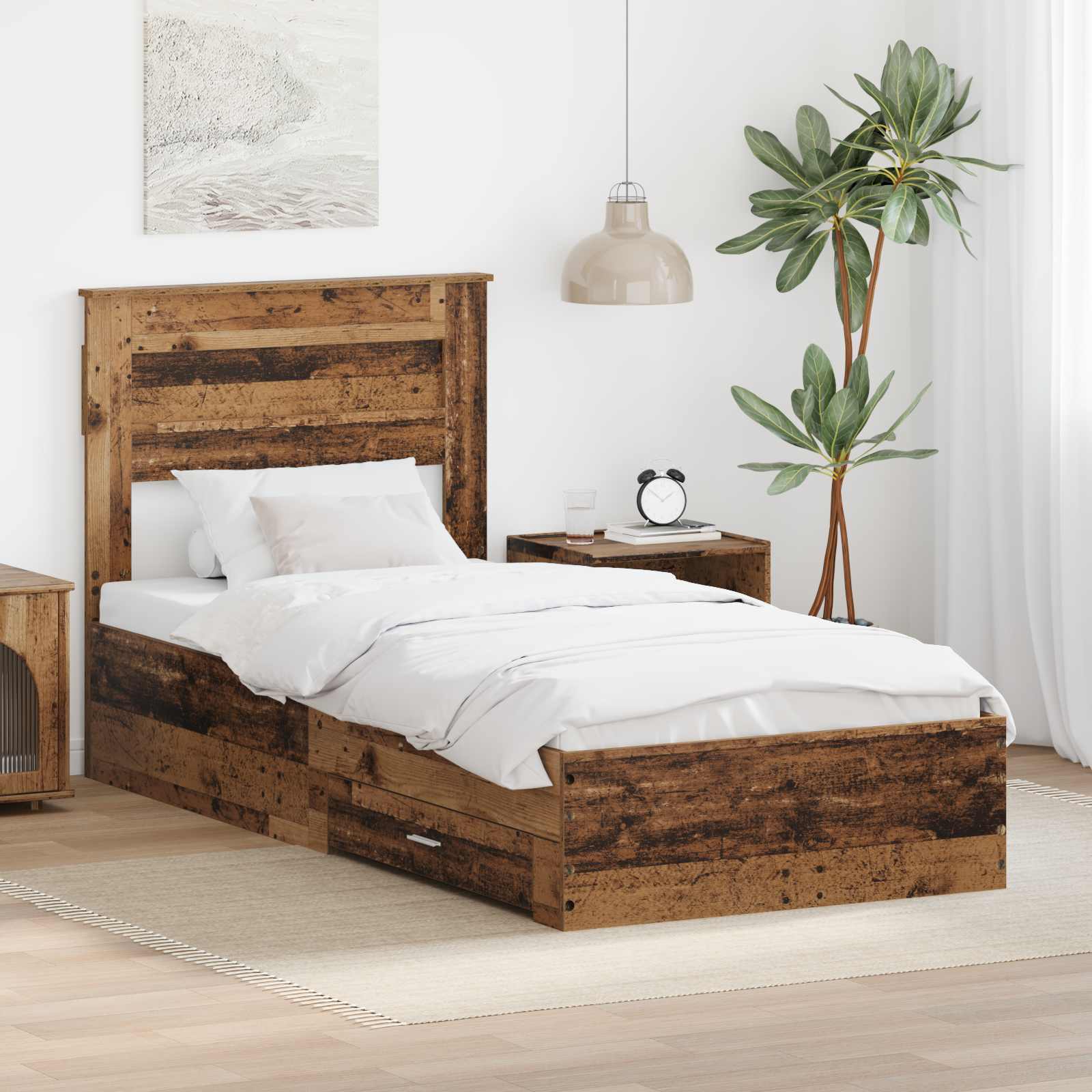 Krevetna konstrukcija Staro drvo 90 x 190 cm Konstruirano drvo