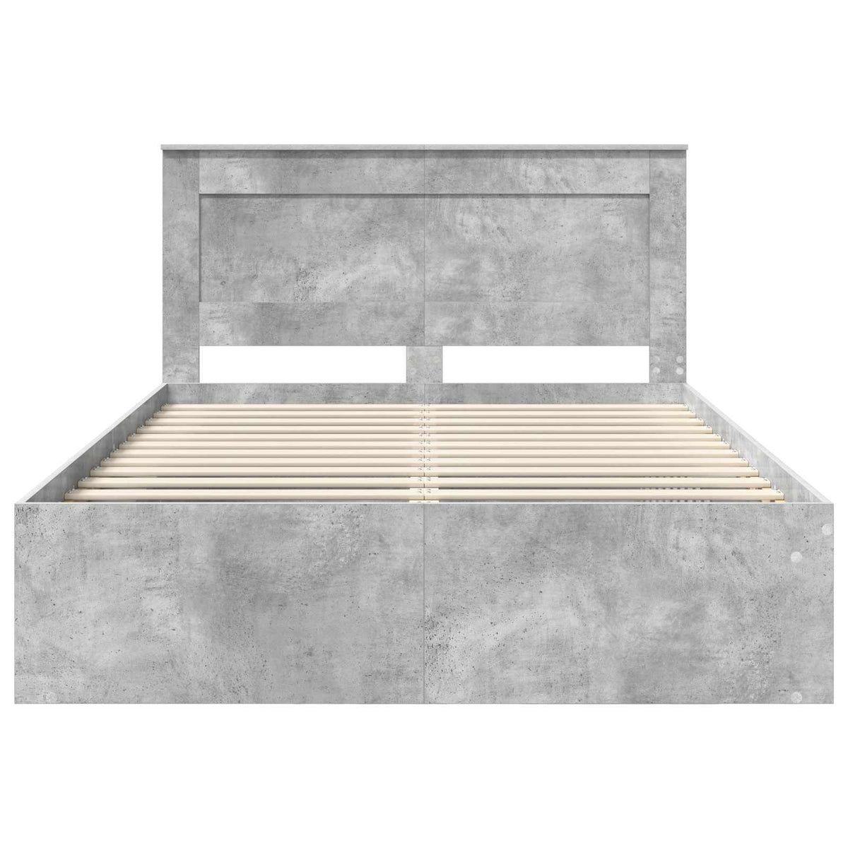 Krevetna konstrukcija Beton 160 x 200 cm Čvrsto borovo drvo