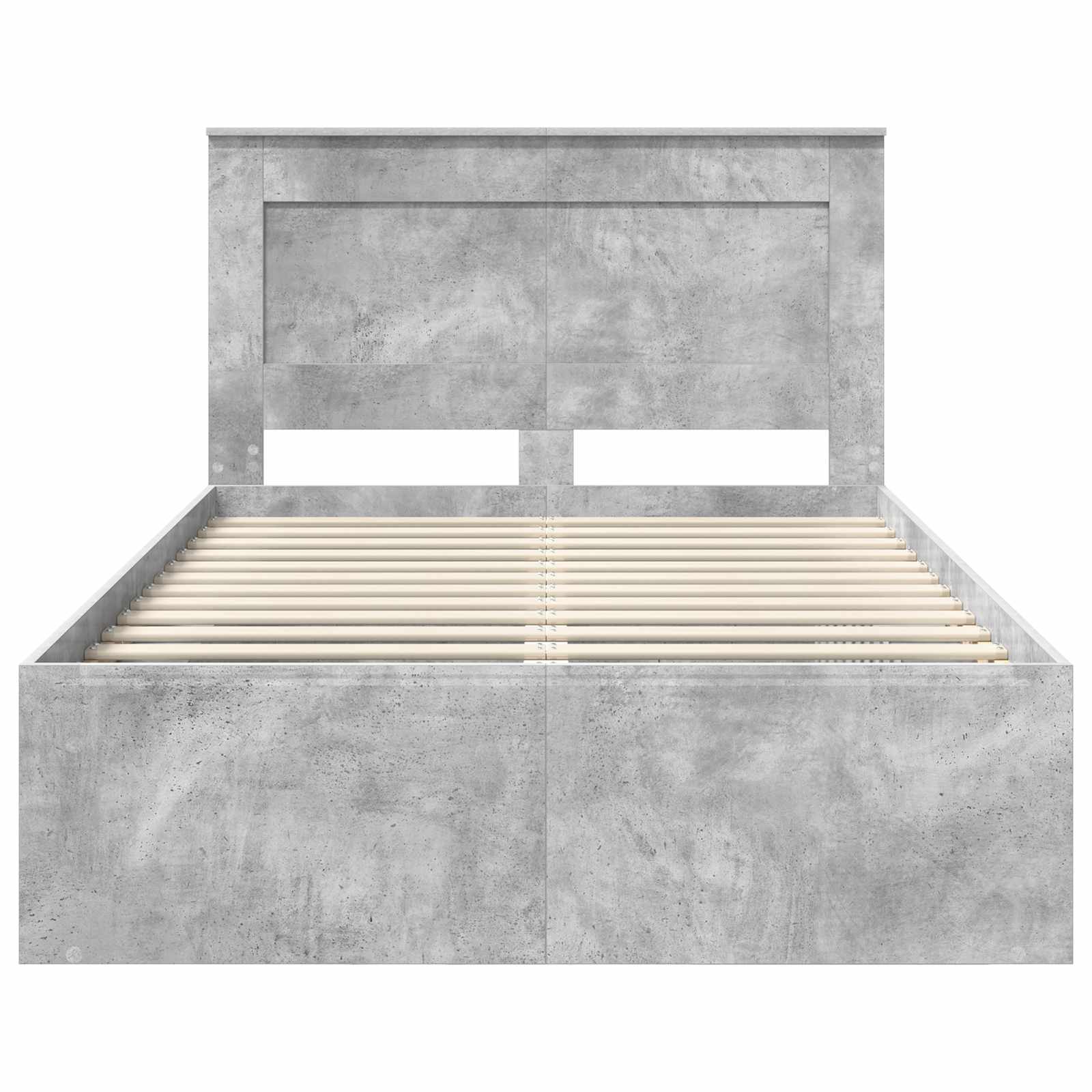 Krevetna konstrukcija s uzglavljem Betonska siva 135 x 190 cm