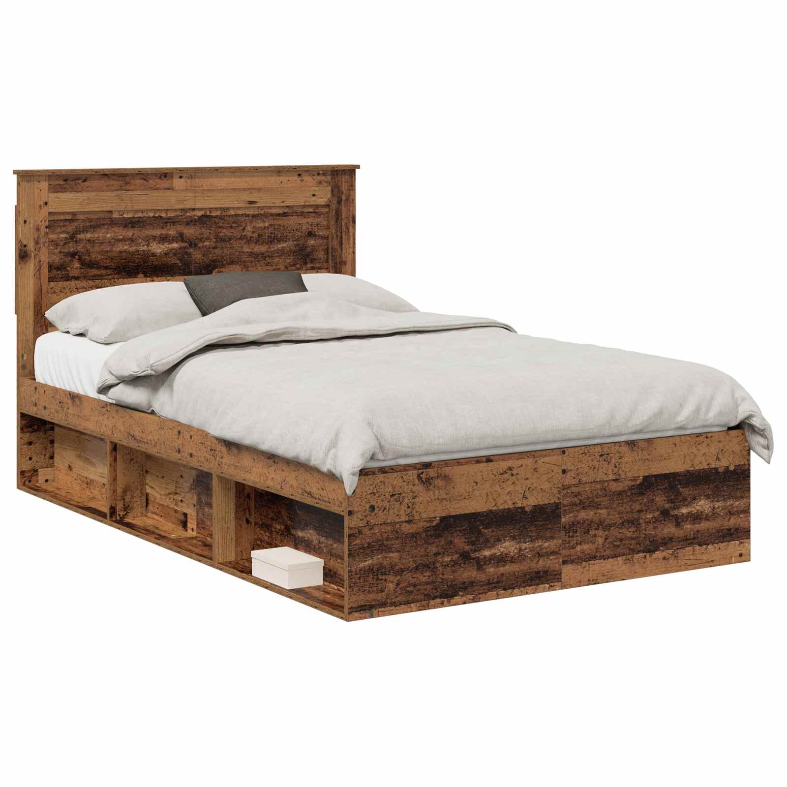Krevetna konstrukcija s uzglavljem Staro drvo 135 x 190 cm