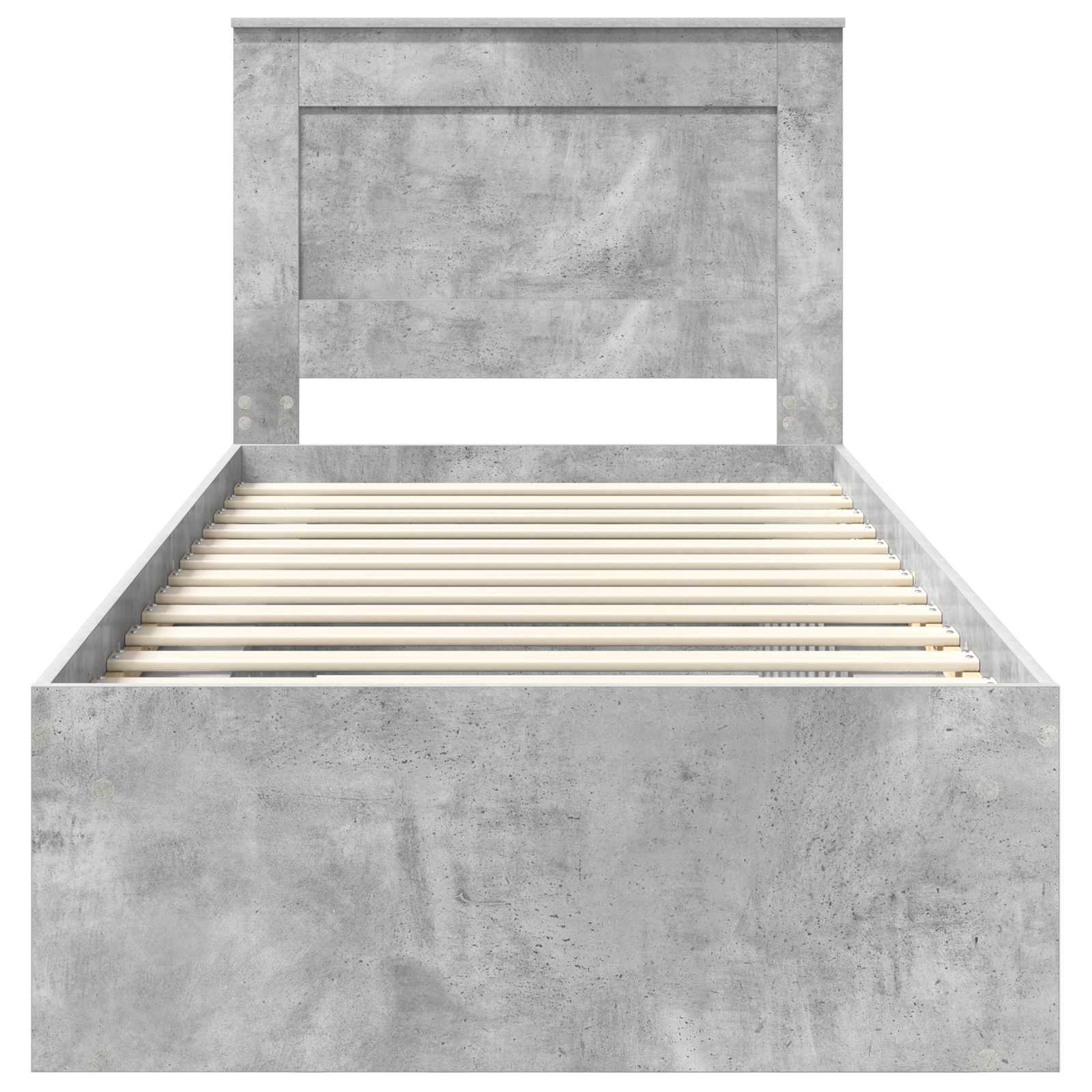 Krevetna konstrukcija s uzglavljem Betonska siva 100 x 200 cm